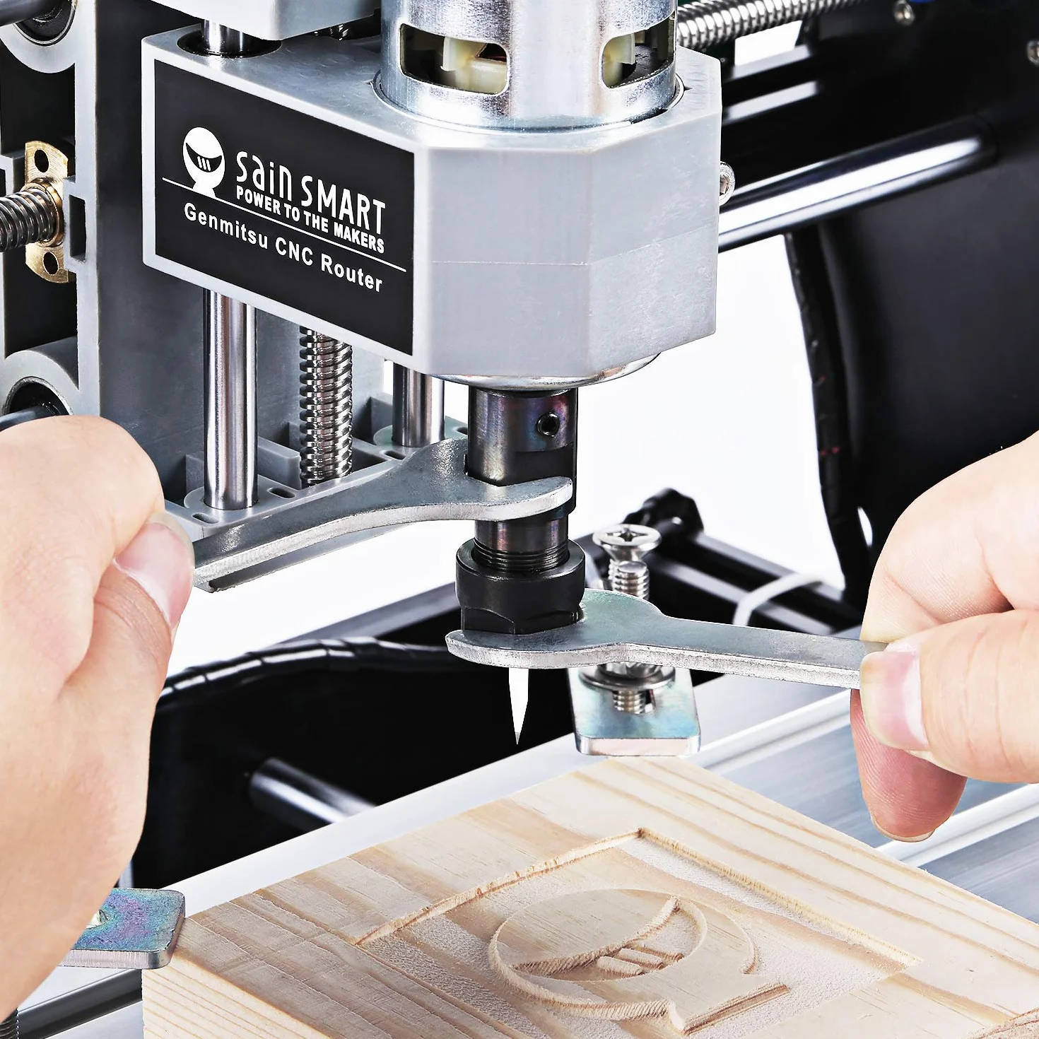 SainSmart Genmitsu CNC 3018-PRO Zestaw do frezowania/grawerowania, sterowany GRBL, 3 osie do obróbki akrylu, PCW, drewna, miękkiego aluminium, obszar roboczy 300 mm x 180 mm x 45 mm