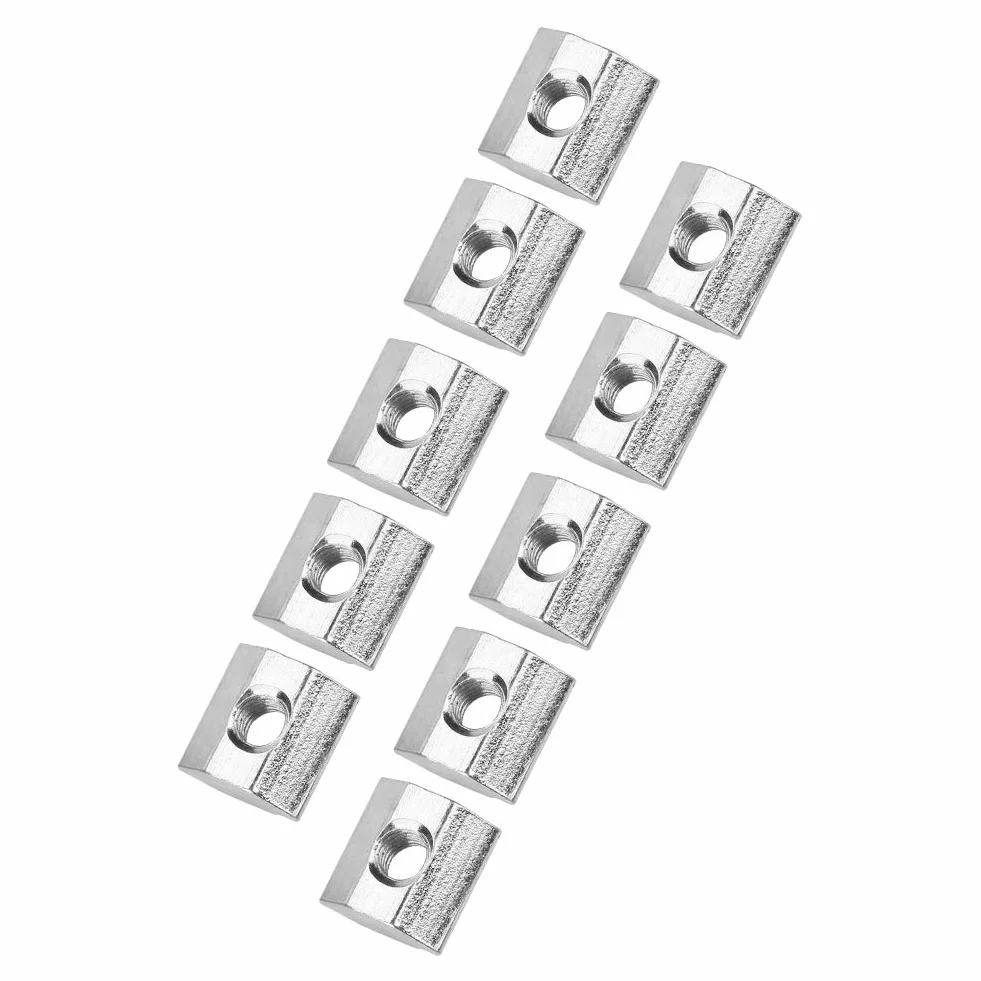 50 sztuk nakrętka z łbem młotkowym T Slot M3 * 10 * 5 kwadratowy suwak ze stali węglowej przesuwna nakrętka z rowkiem dla 20 serii profili aluminiowych