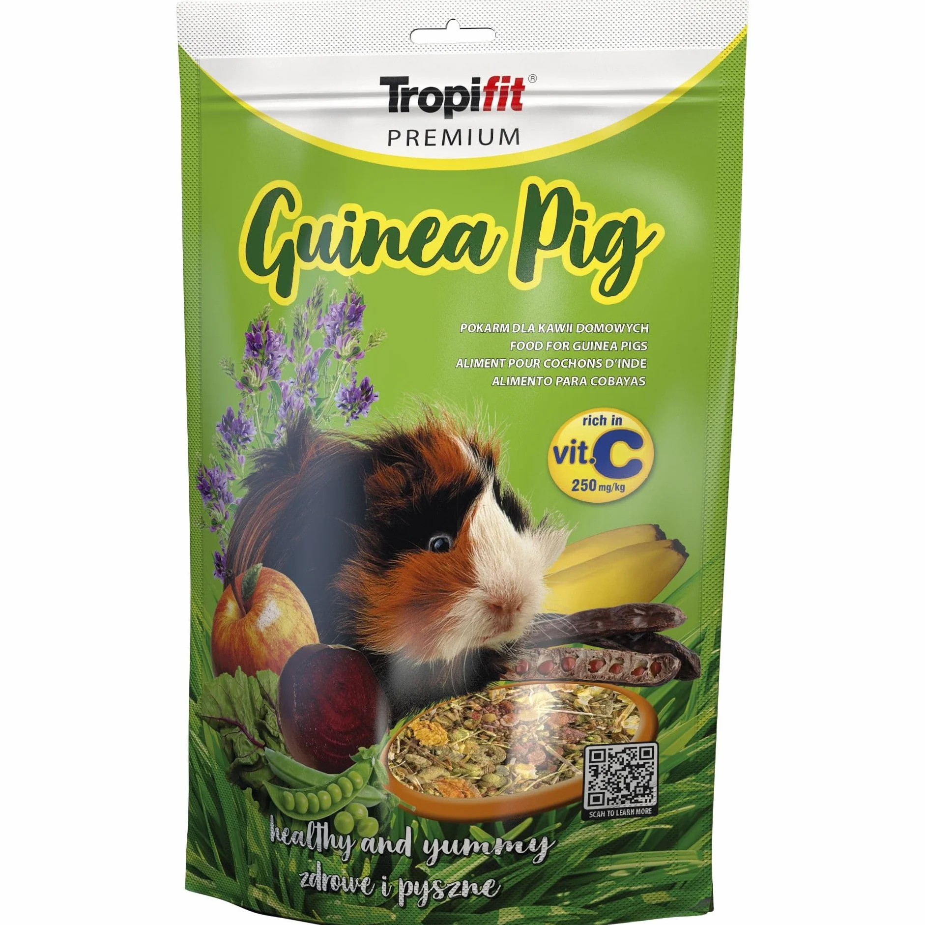GUINEA PIG- Pełnowartościowy pokarm dla kawii domowych, świnek morskich 500G