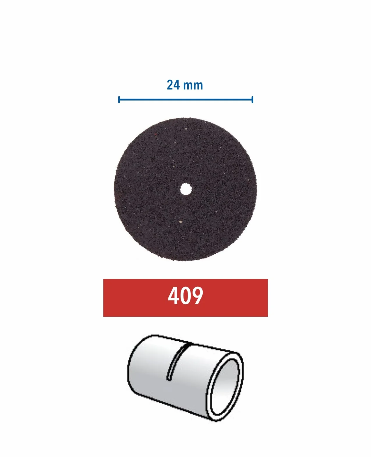 Dremel 409 wytrzymałe tarcze do cięcia – 36 obrotowych akcesoriów o średnicy ostrza 24 mm i głębokiego cięcia 10 mm do cięcia cegły, metalu, marmuru, plastiku i innych twardych materiałów