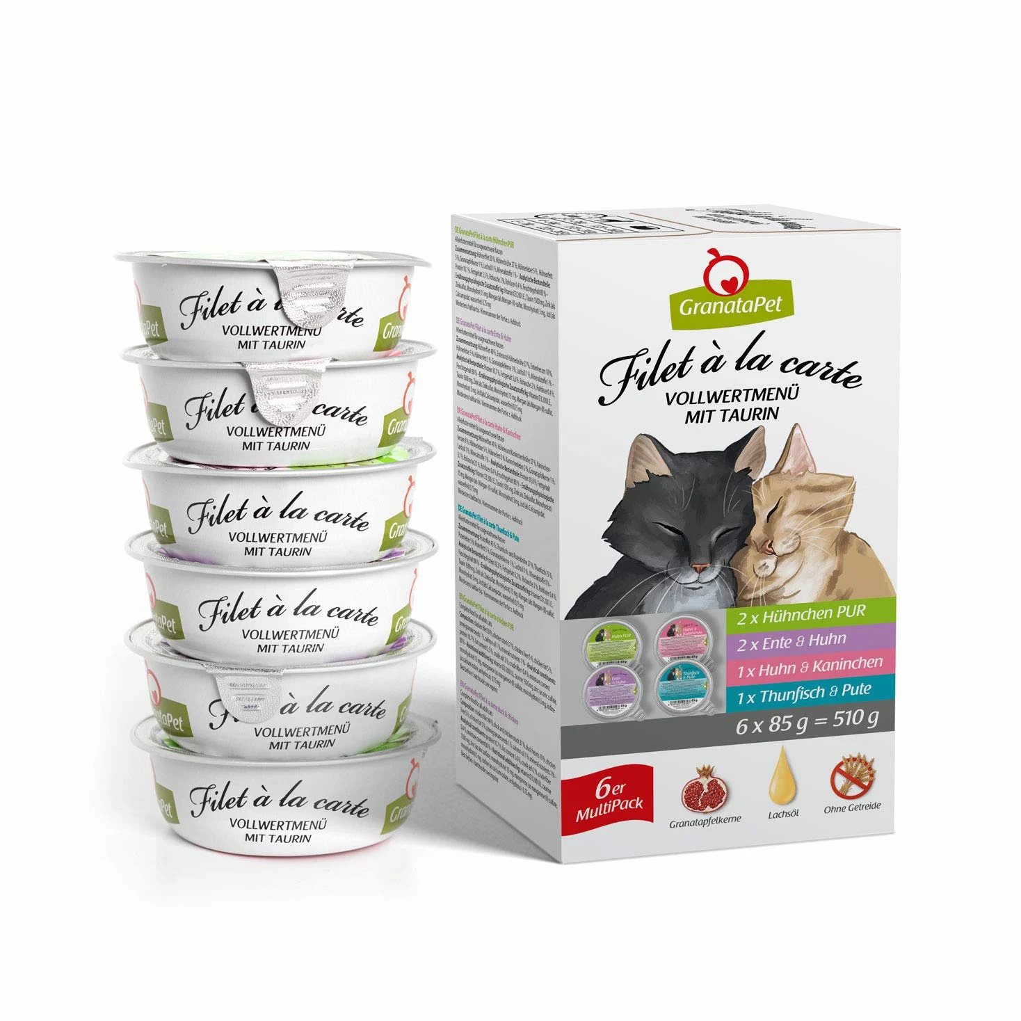 GranataPet Filet à la carte Multipack mokra karma dla kotów 6 x 85 g bez zbóż