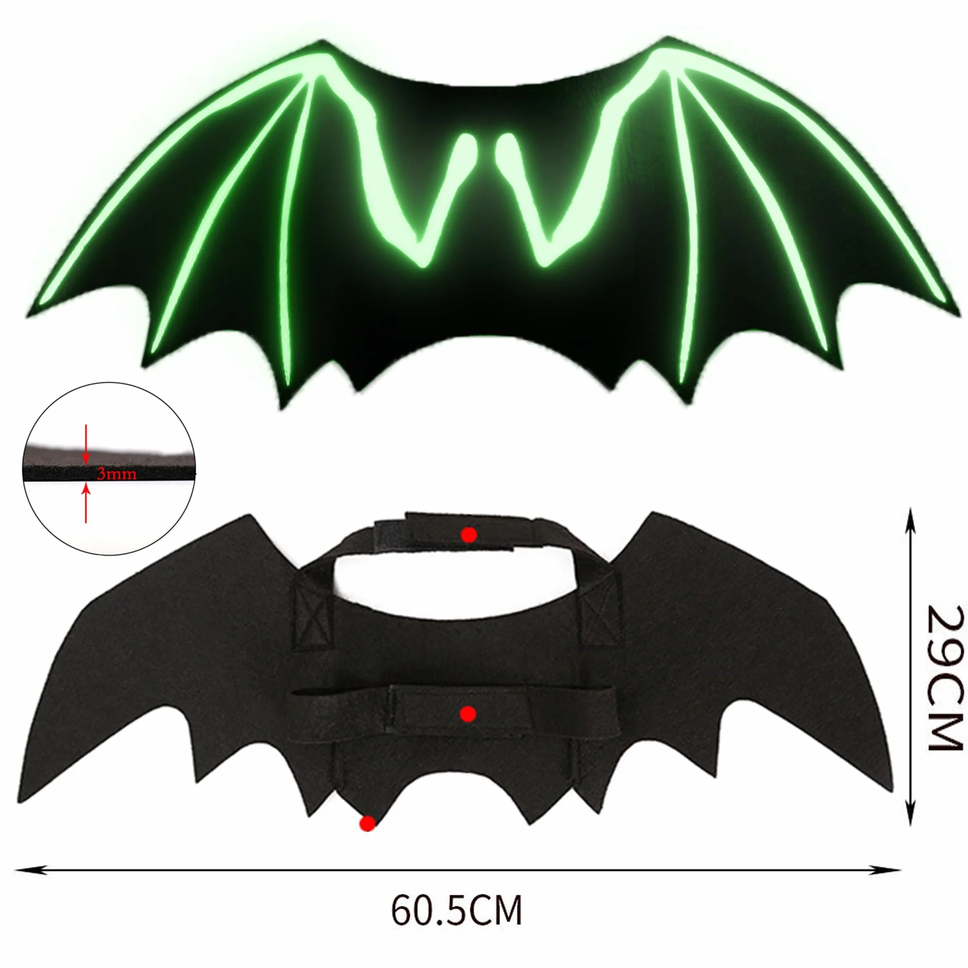 LIBNRTY skrzydła nietoperza dla psa, kostium na Halloween dla psa, stopień dużego psa, kostium nietoperza, strój na Halloween, do dekoracji dużych średnich psów na cosplay
