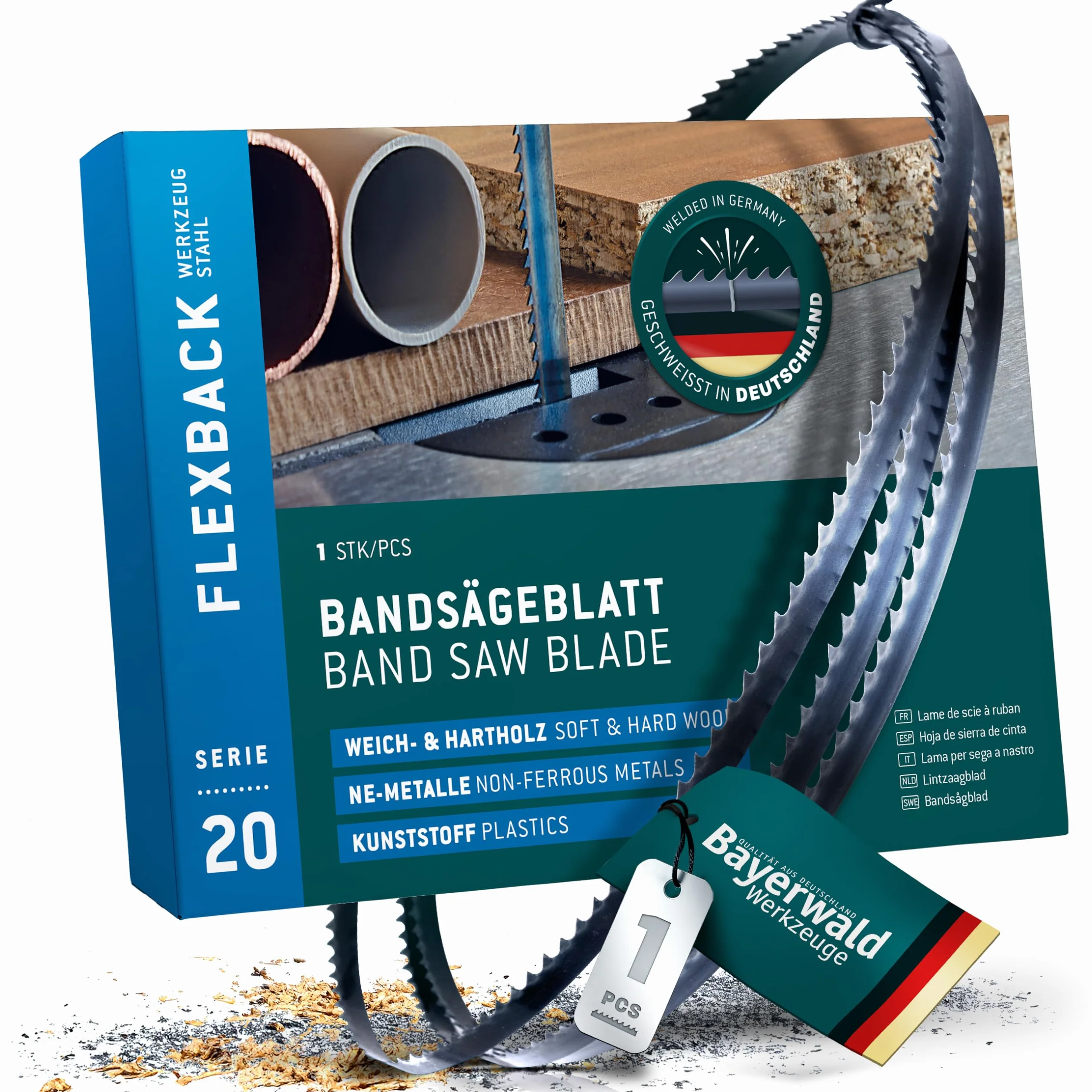 Bayerwald brzeszczot taśmowy 1400 x 6 x 0,36 x 6 do drewna metali nieżelaznych tworzywa sztucznego cienkich blach pasująca do Scheppach HBS20 HB800