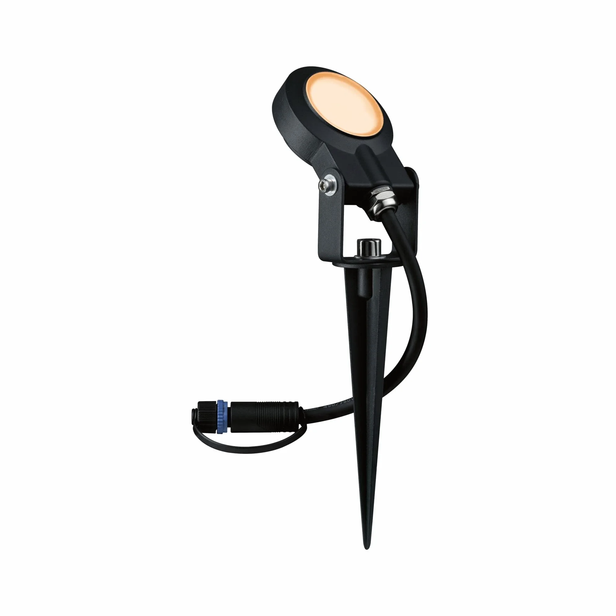 Paulmann 94728 Plug & Shine oprawa zewnętrzna LED reflektor ogrodowy Sting przyjazny owadom IP67 2200K 6,3W Antracyt okrągły ściem. złote światło Alu