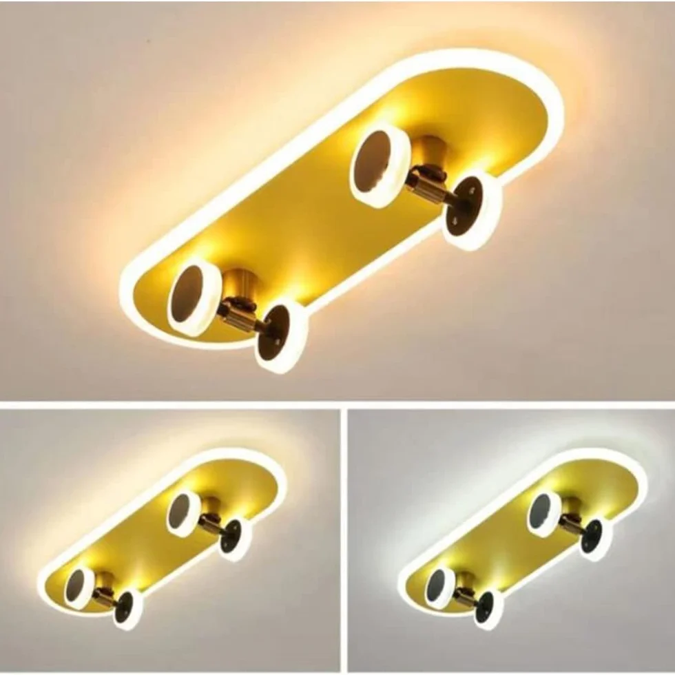 Lampa sufitowa LED dla dzieci deskorolka ściemnialna akryl 60cm
