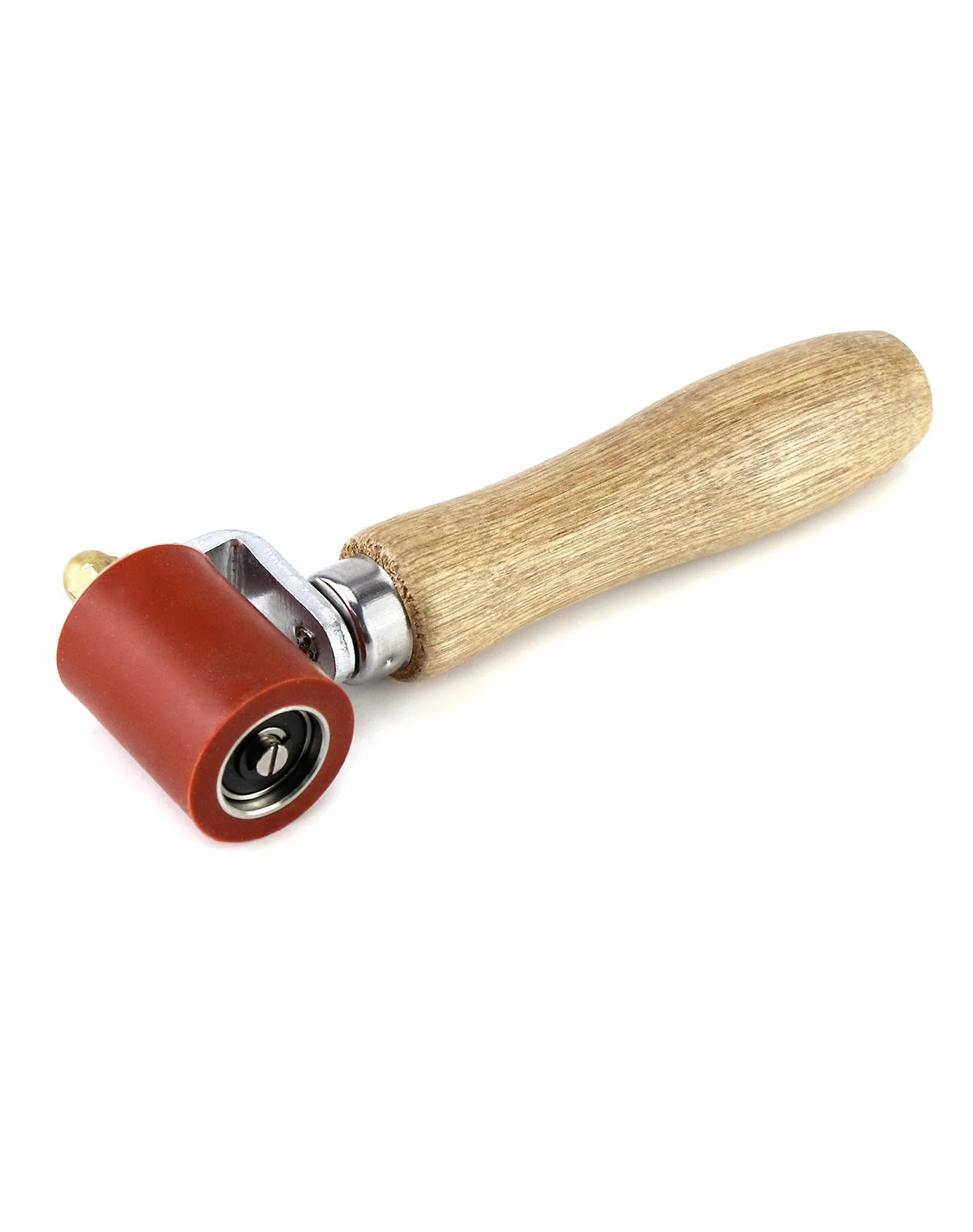 QWORK® Silikonowa rolka dociskowa, odporna na wysoką temperaturę twarda gumowa rolka dociskowa ręczna rolka dociskowa narzędzie do spawania PCV, 40 mm, czerwona