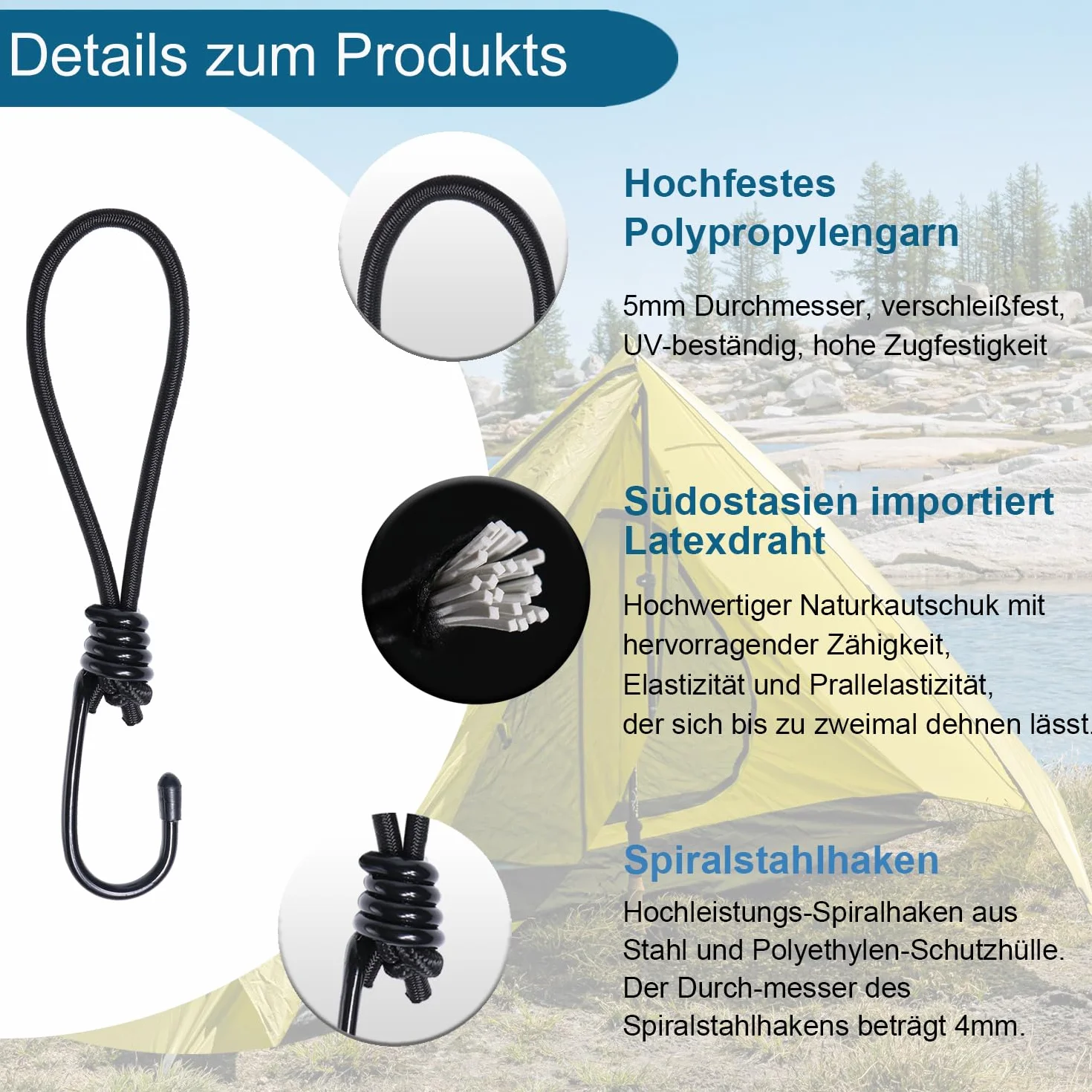 Zestaw 12 gumek napinających z hakami – 17 cm ekspander z hakami – napinacz plandeki z hakami spiralnymi – gumowy napinacz haków ekspanderowych do plandek, namiotu, siatki, banerów, trampolin