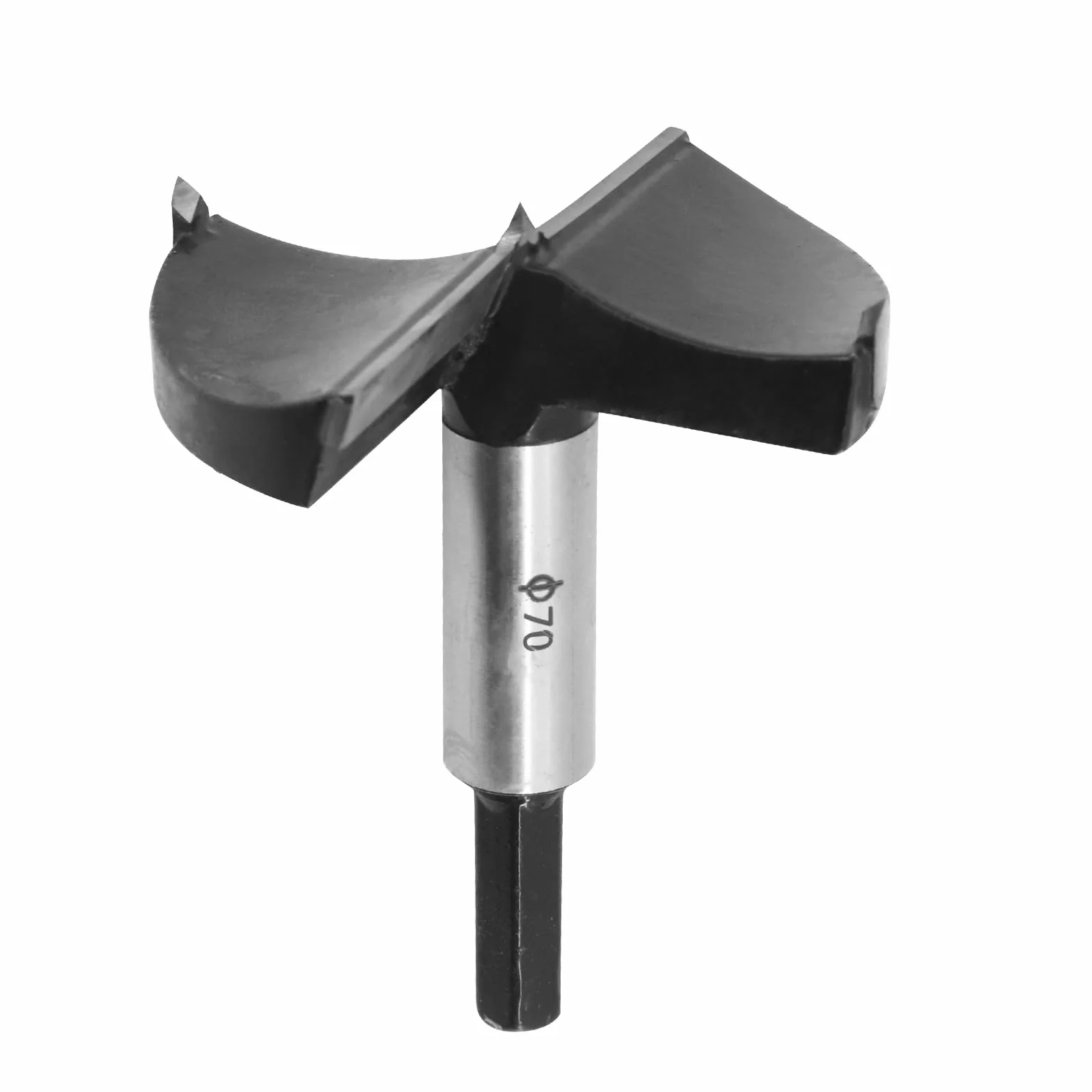 Wiertło Forstner 70 mm, profesjonalne wiertło z twardego metalu Forstner, wiertło do otworów, wiertło do drewna, wiertła do drewna, twardego drewna, tworzywa sztucznego, sklejki (70 mm)