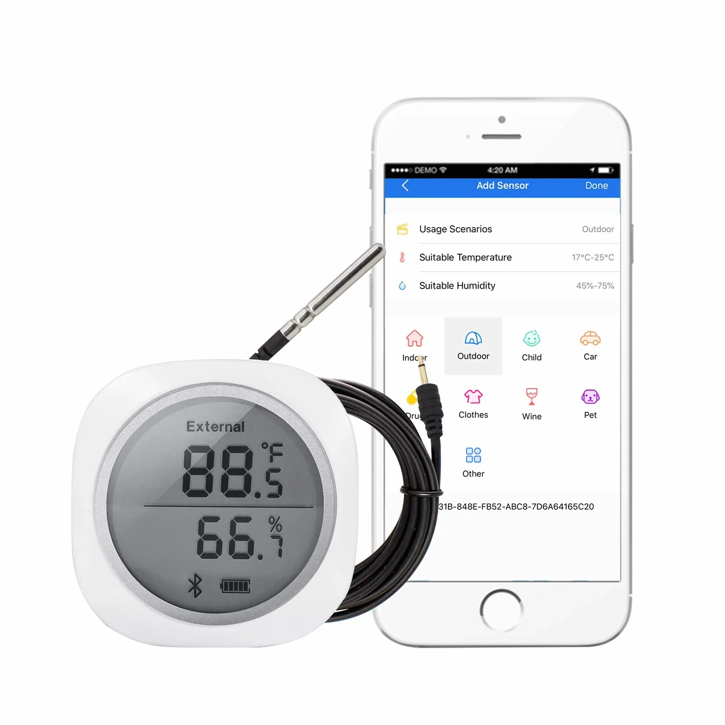 Inkbird IBS-TH1 Plus Termometr Higrometru Bluetooth Data Logger dla Androida iOS