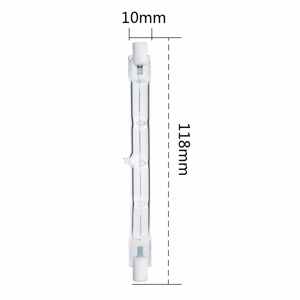 Odpowiednik 300 W R7s liniowy reflektor halogenowy 4650 lm 2700 K J118 żarówka bezpieczeństwa długość 118 mm, możliwość ściemniania - ciepła biel, 4 szt