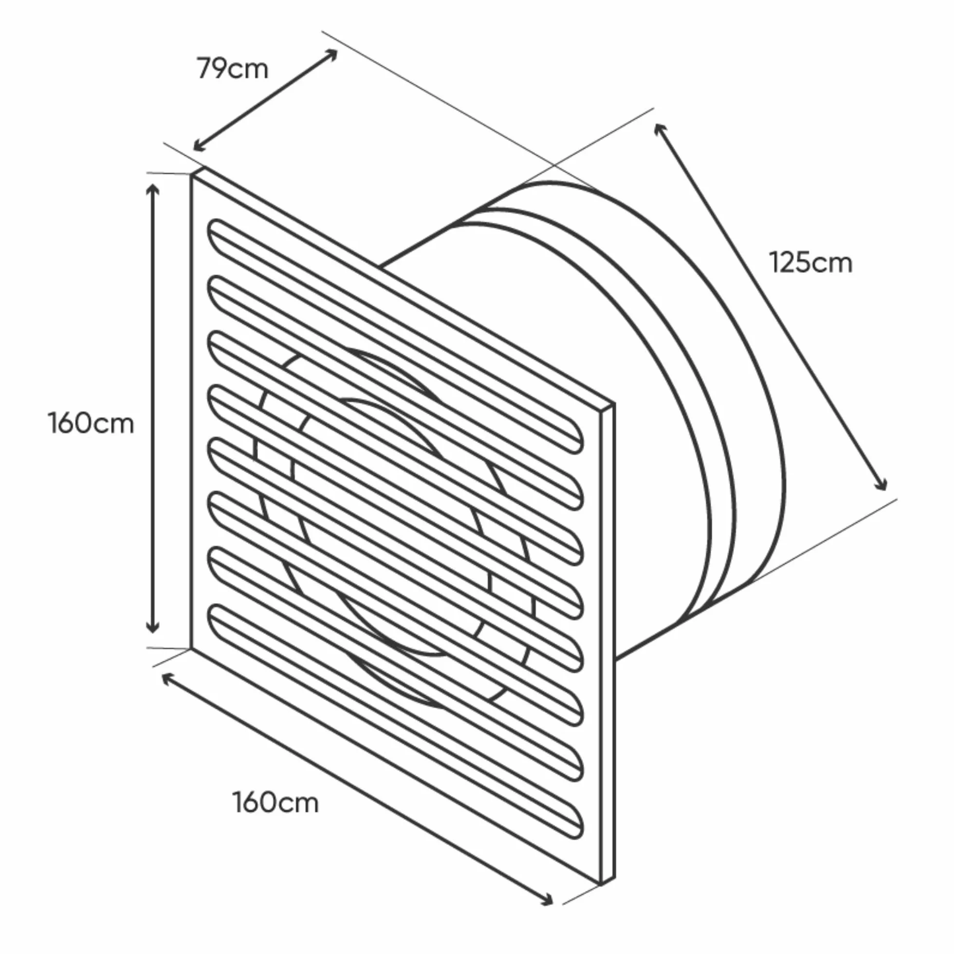 Wentylator Łazienkowy 125 mm 34 dB Wydajny Natynkowy Montaż Długość Przewodu ok.1,3 m (z wyłącznikiem)