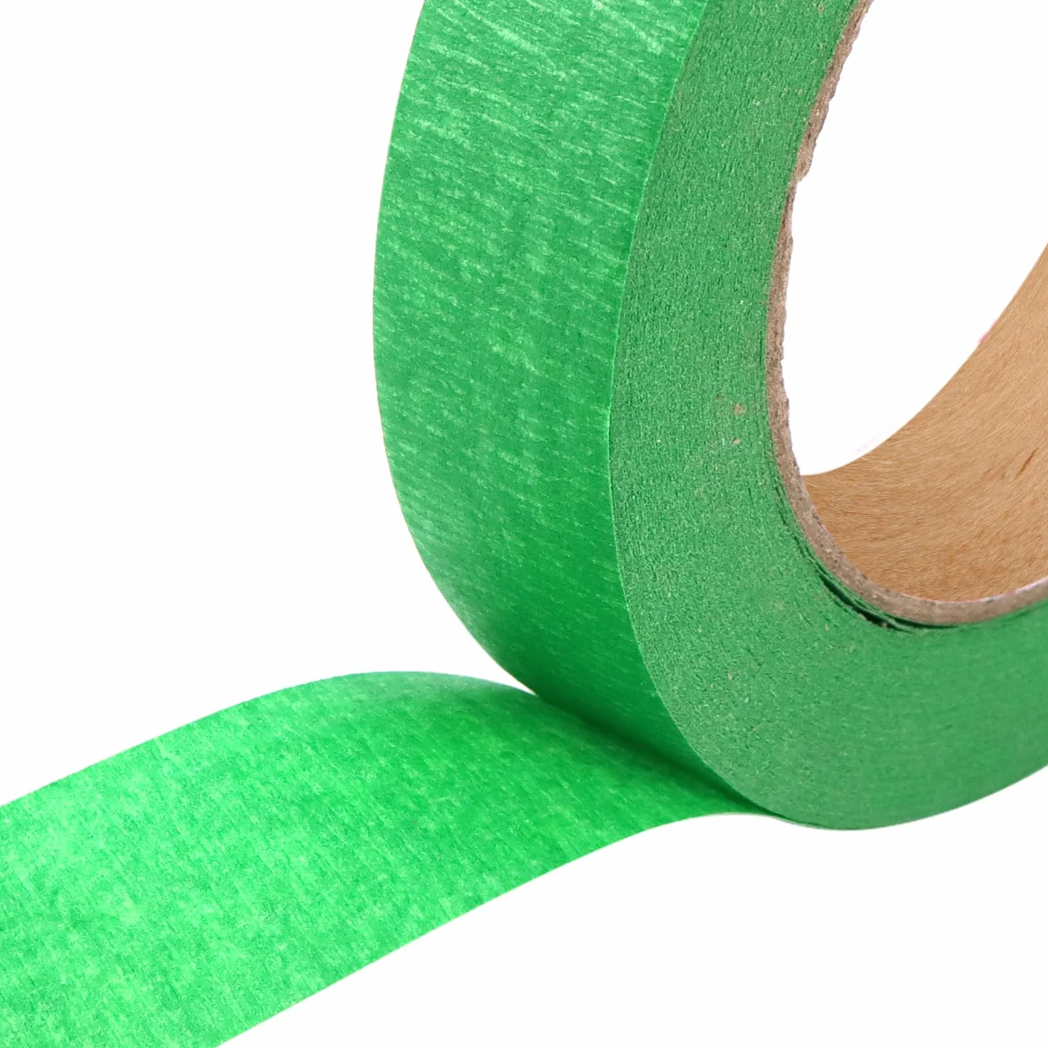 QWORK® Zestaw 3 zielonych taśm maskujących 24 mm x 50 m - bez pozostałości, łatwe usuwanie