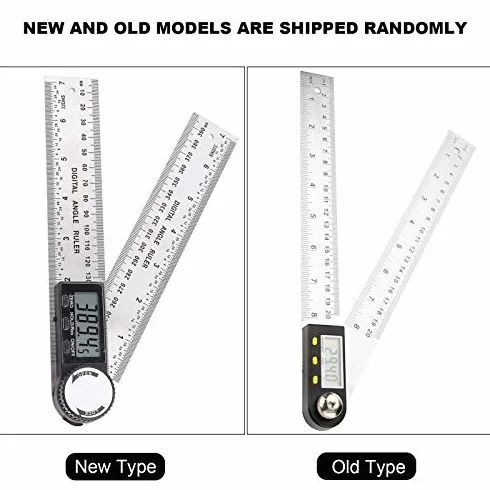Kątomierz cyfrowy, 0-390 mm kątomierz cyfrowy 360° z wyświetlaczem LCD