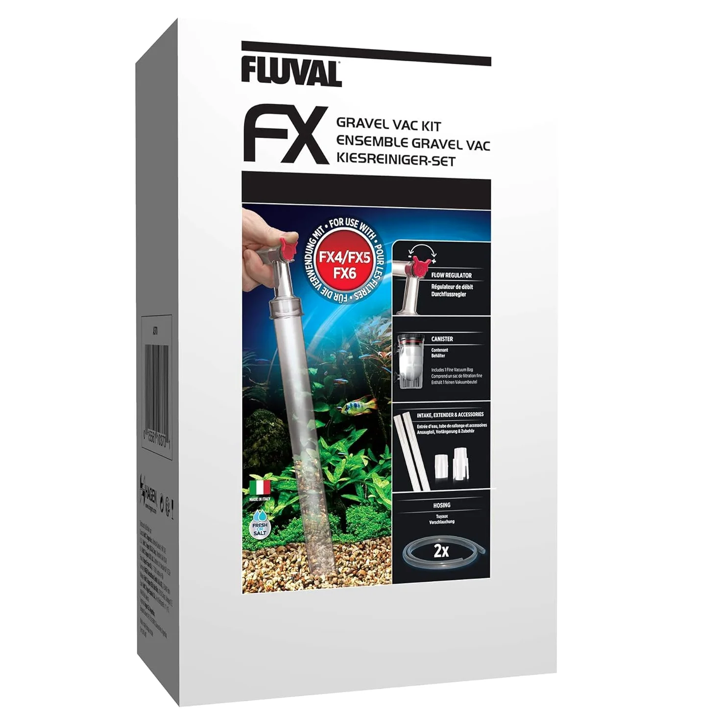 Fluval Zestaw do czyszczenia żwiru A370 czarny