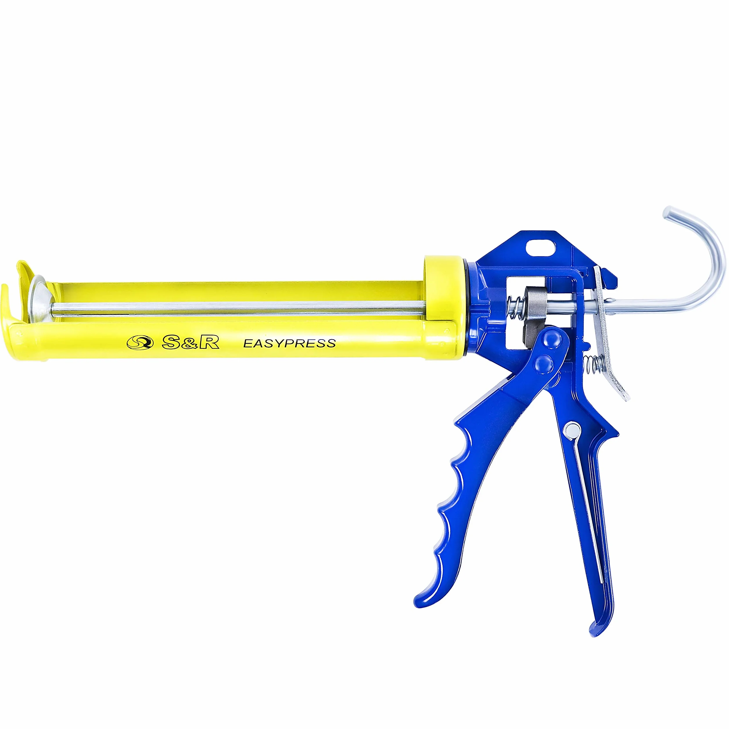 S&R Pistola cartuchos silicona 310 ml marco giratorio acero relación empuje 12:1