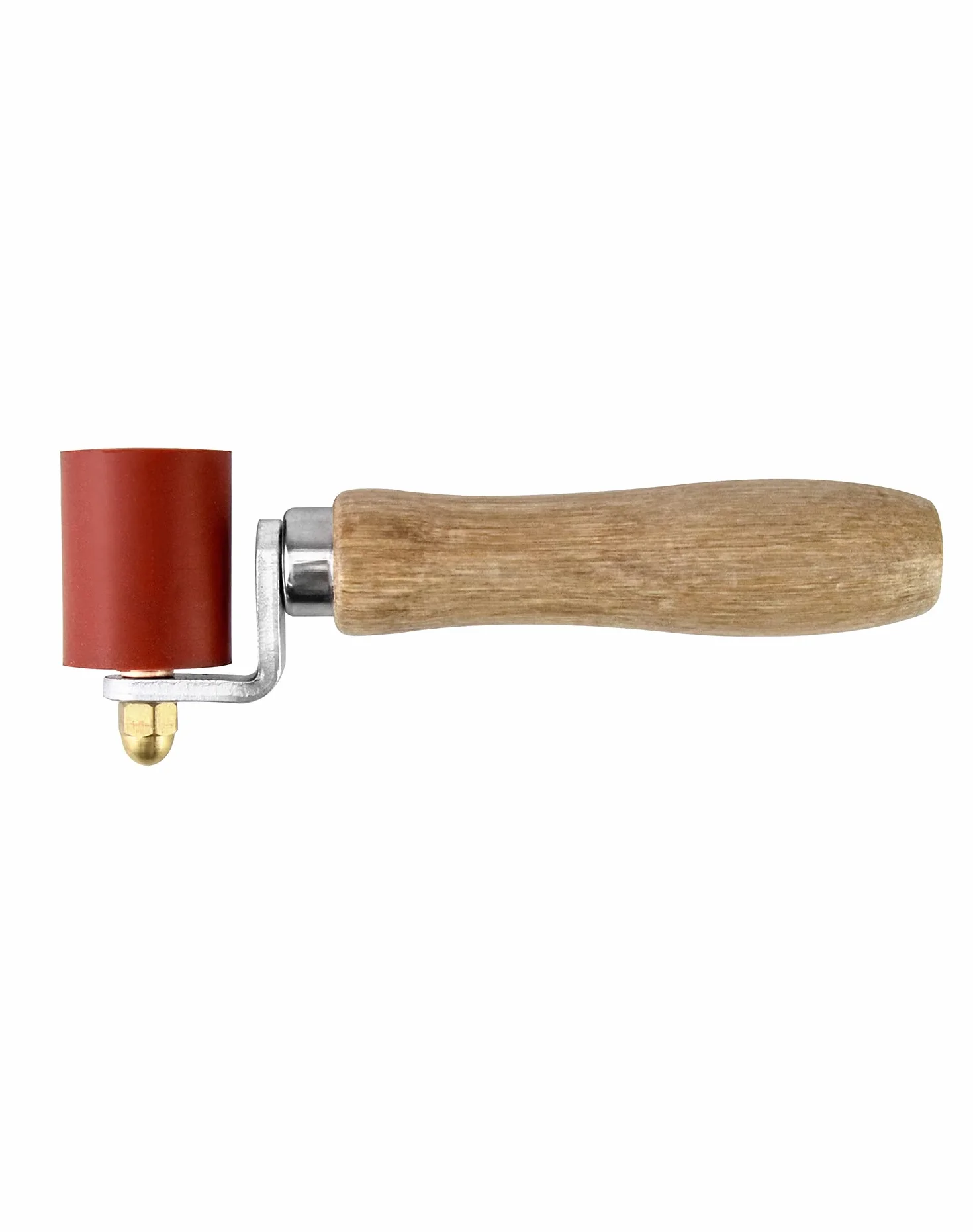 QWORK® Silikonowa rolka dociskowa, odporna na wysoką temperaturę twarda gumowa rolka dociskowa ręczna rolka dociskowa narzędzie do spawania PCV, 40 mm, czerwona