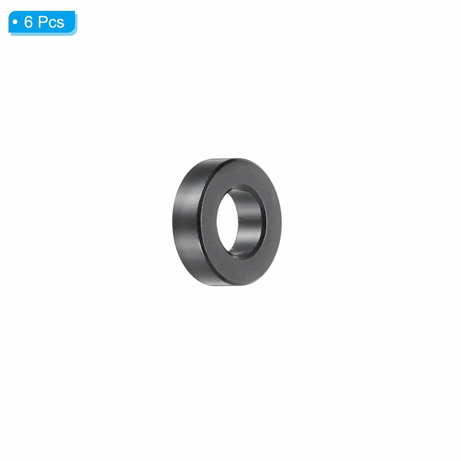 PATIKIL Aluminiowe podkładki dystansowe M5, 6 szt. metalowych przekładek aluminiowych, średnica 5,2 mm x 10 mm średnica zewnętrzna x 3 mm L aluminiowa śruba dystansowa okrągła do śrub 1/12.7 cm lub