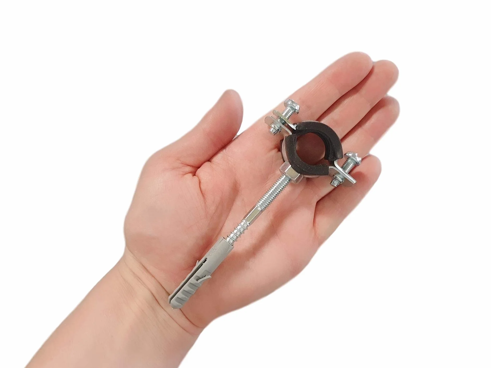 Antywibracyjne metalowe wsporniki do rur Ø 20-25 mm gumowe wyściełane klipsy 6 szt.