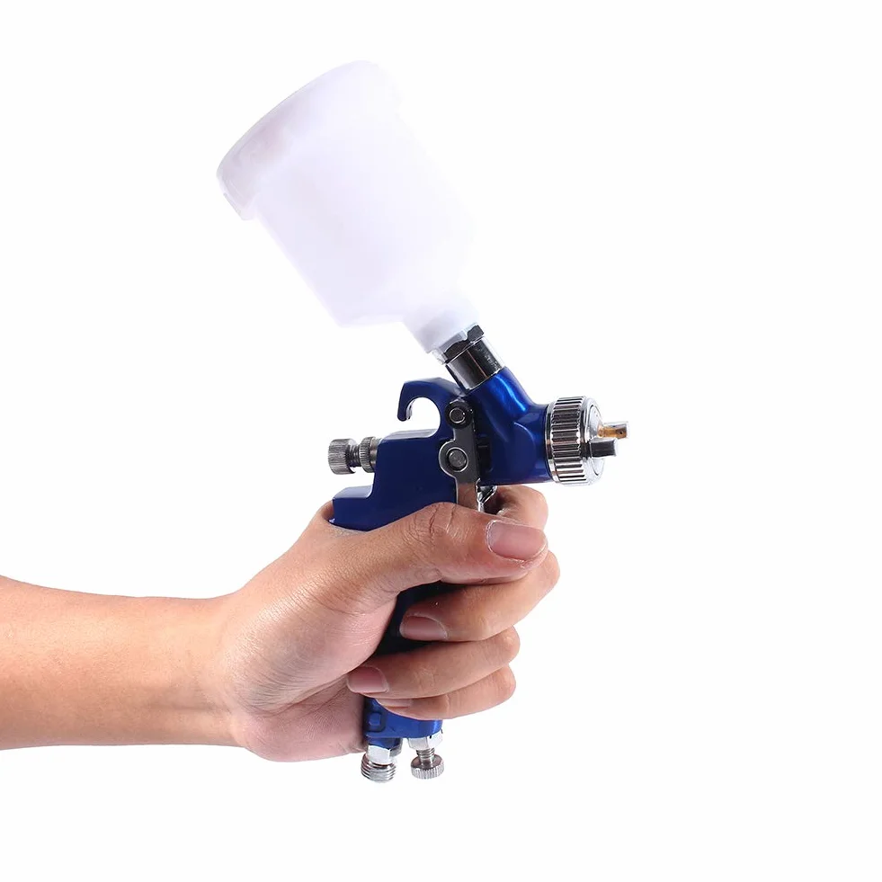 Wakects Mini HVLP Pistolet do Sprayu Farby 0,8 mm Dysza 100 ml Stal Nierdzewna