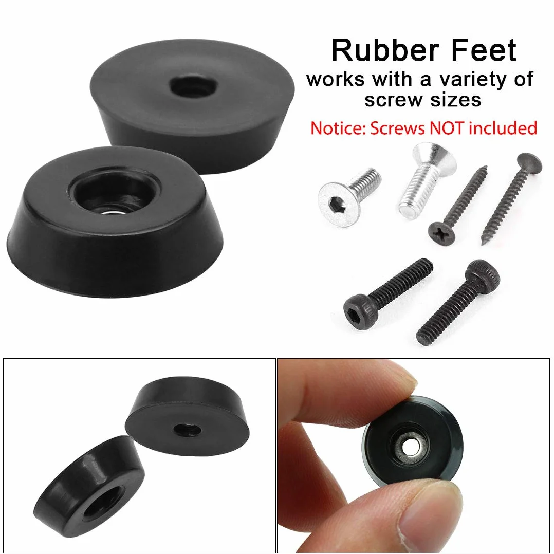 sourcing map 40 szt. gumowe nóżki zderzak bufor deska do krojenia Pad tarcza metalowa D18x15xH5mm
