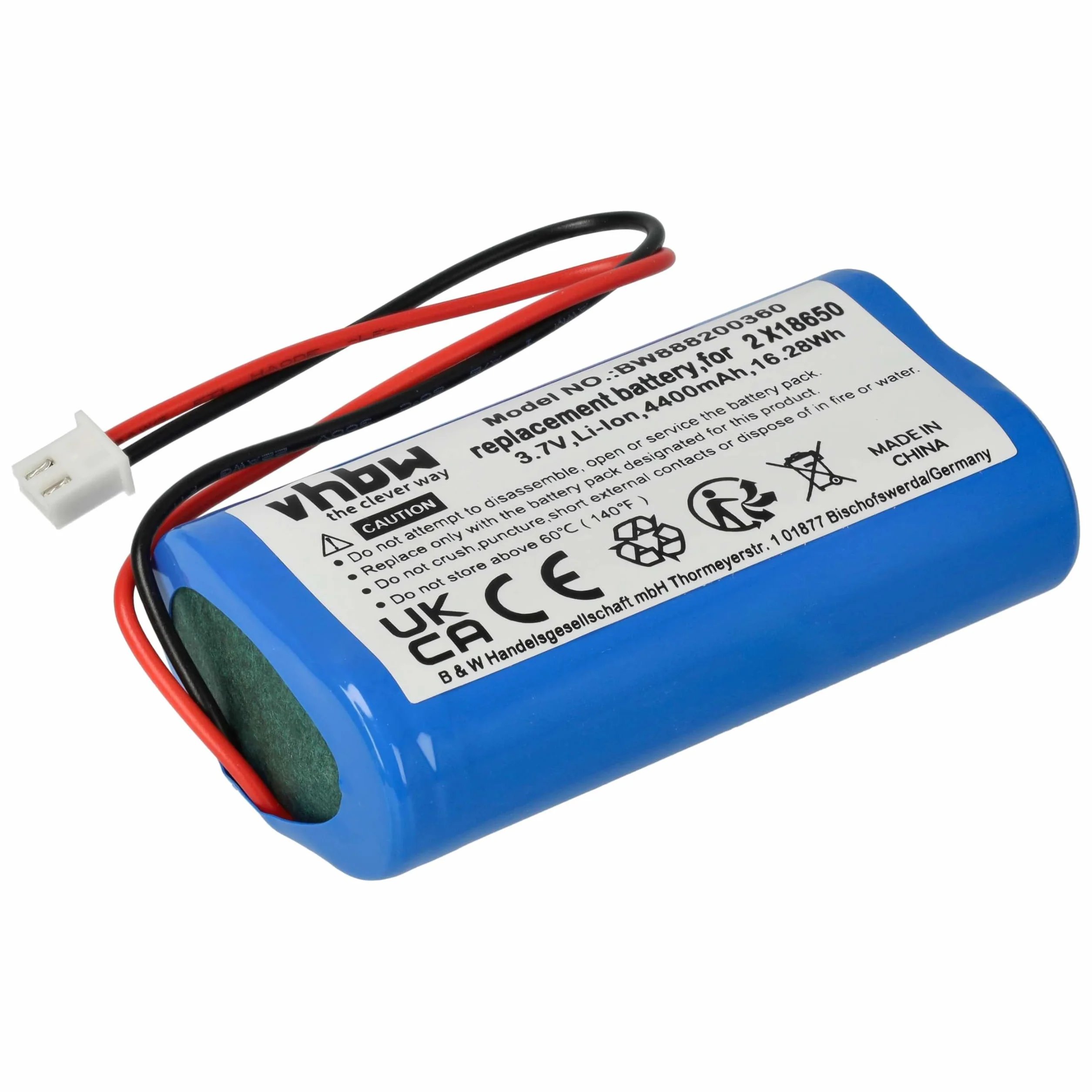 vhbw Bateria kompatybilna z Zafferano Olivia Pro, Poldina, Poldina Pro, lampka nocna (4400 mAh, 3,7 V, litowo-jonowa)