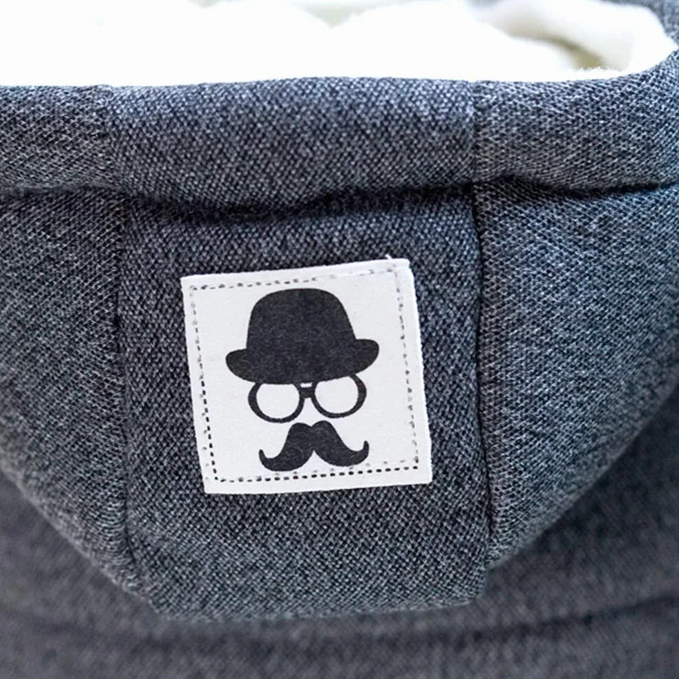 ZUNEA Kamizelka dla Małego Psa Polarowa Ciepła Zimowa Kurtka Wiatroszczelna z Kapturem Szara L