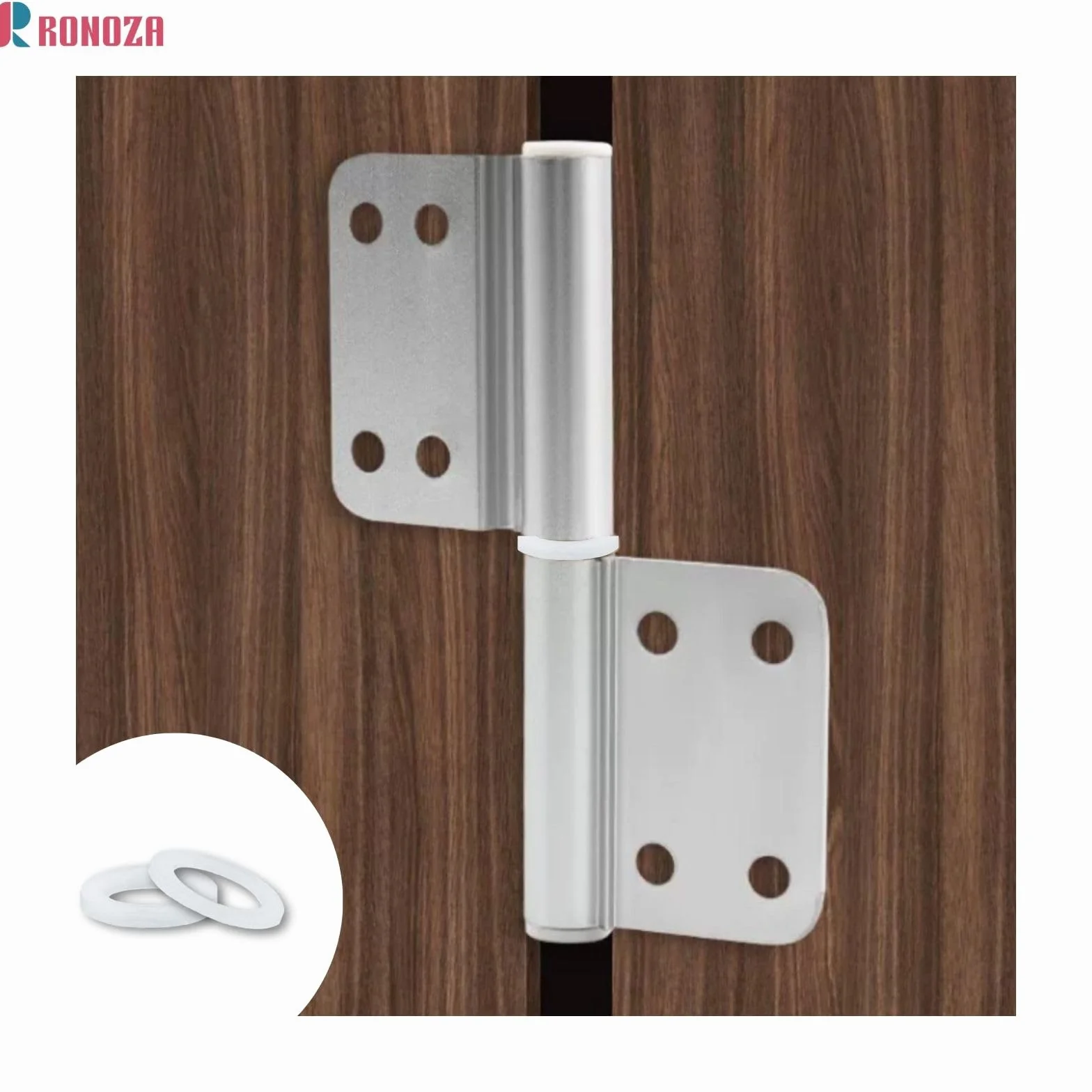 Ronoza 60 sztuk pierścieni mocujących do drzwi pokojowych, podkładek, zawiasów drzwiowych, z tworzywa sztucznego, 10 x 15 mm (grubość 1 mm, 30 szt. + grubość 2 mm, 30 szt.), pierścienie montażowe bez