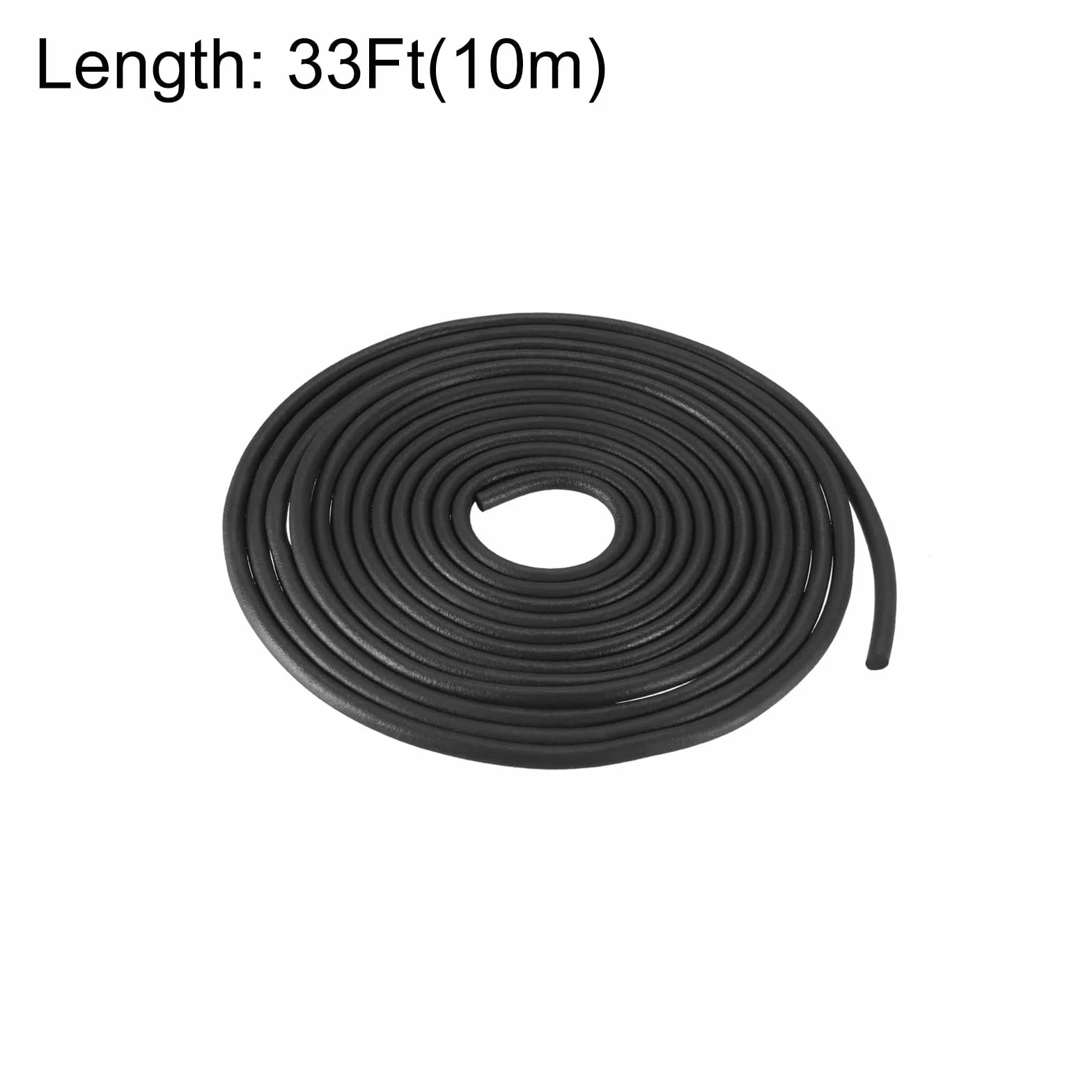 sourcing map Uszczelka z pianki gumowej, 2 mm średnicy x 10 m długości, okrągła, z gumy EPDM, do samodzielnego uszczelnienia, łożyska wkładki, węże piankowe, rzemiosło, uszczelnienie domu