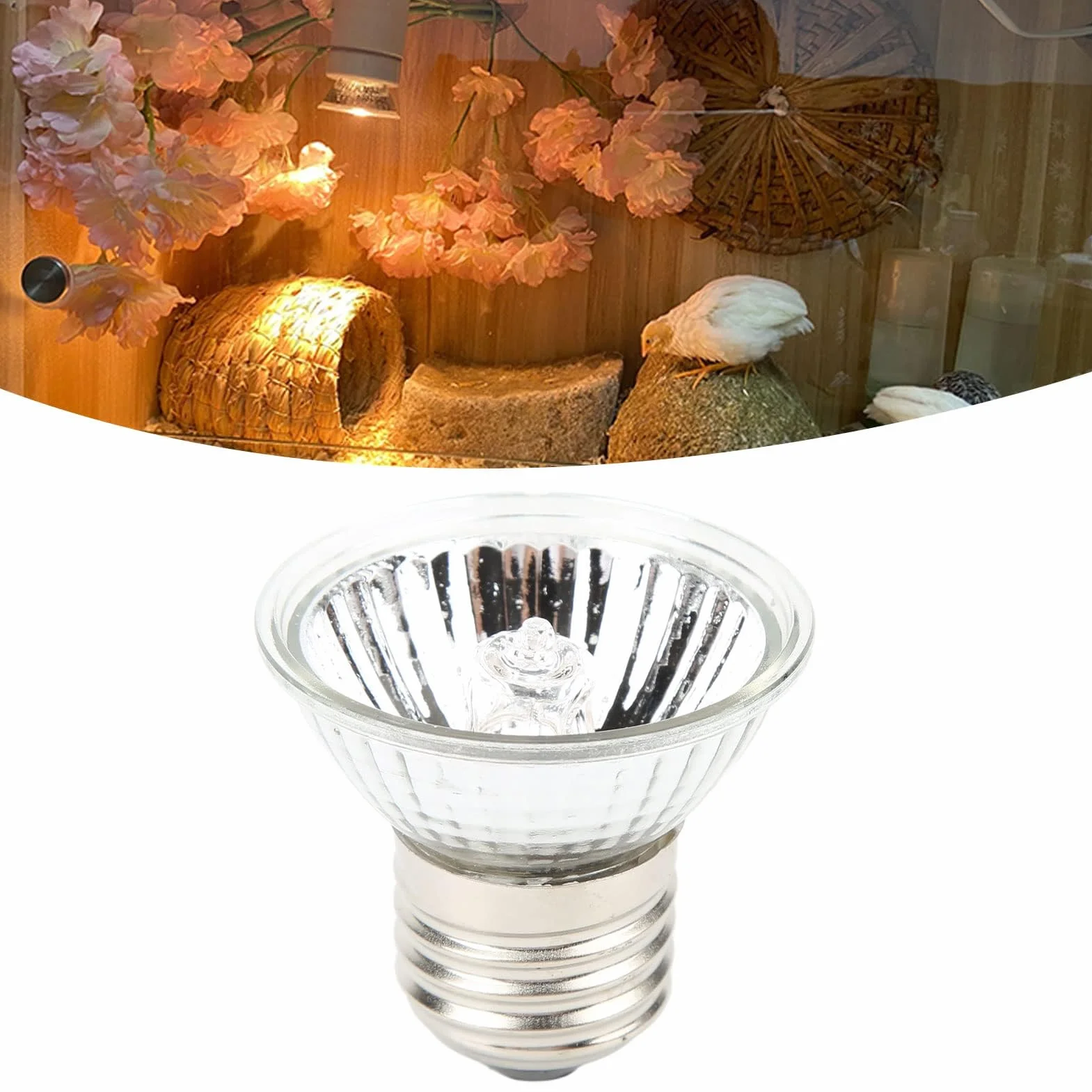 4 Sztuki żarówek UVA i UVB, 50 W Ciepła i światła dla Gadów i Płazów W Zbiornikach, Terrariach i Klatkach, Współpracuje z Różnymi Oprawami Lampowymi (50 W)