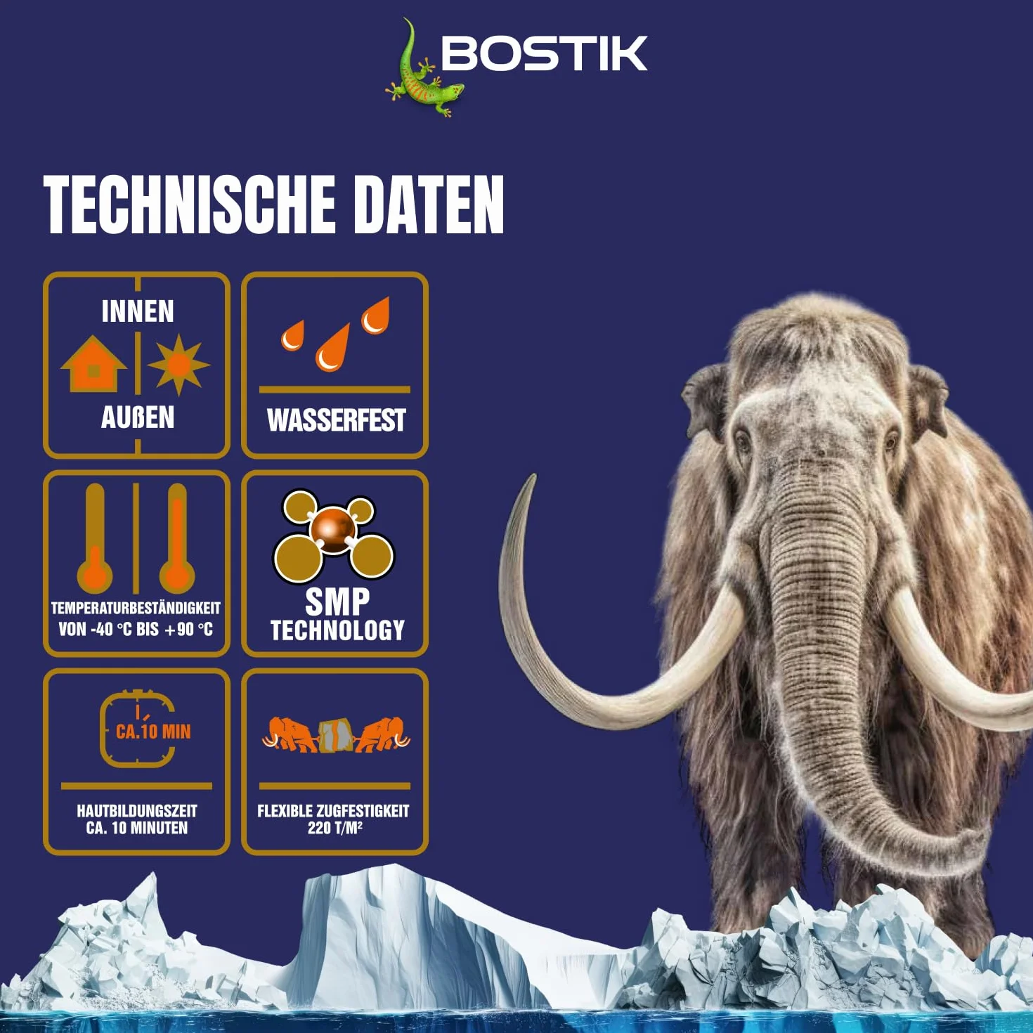 Bostik Mamut Klej Montażowy, Biały, 450 g