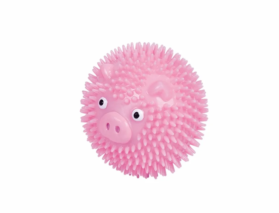 Nobby TPR Pig Kolczasta kula, 6,5 cm, różowa