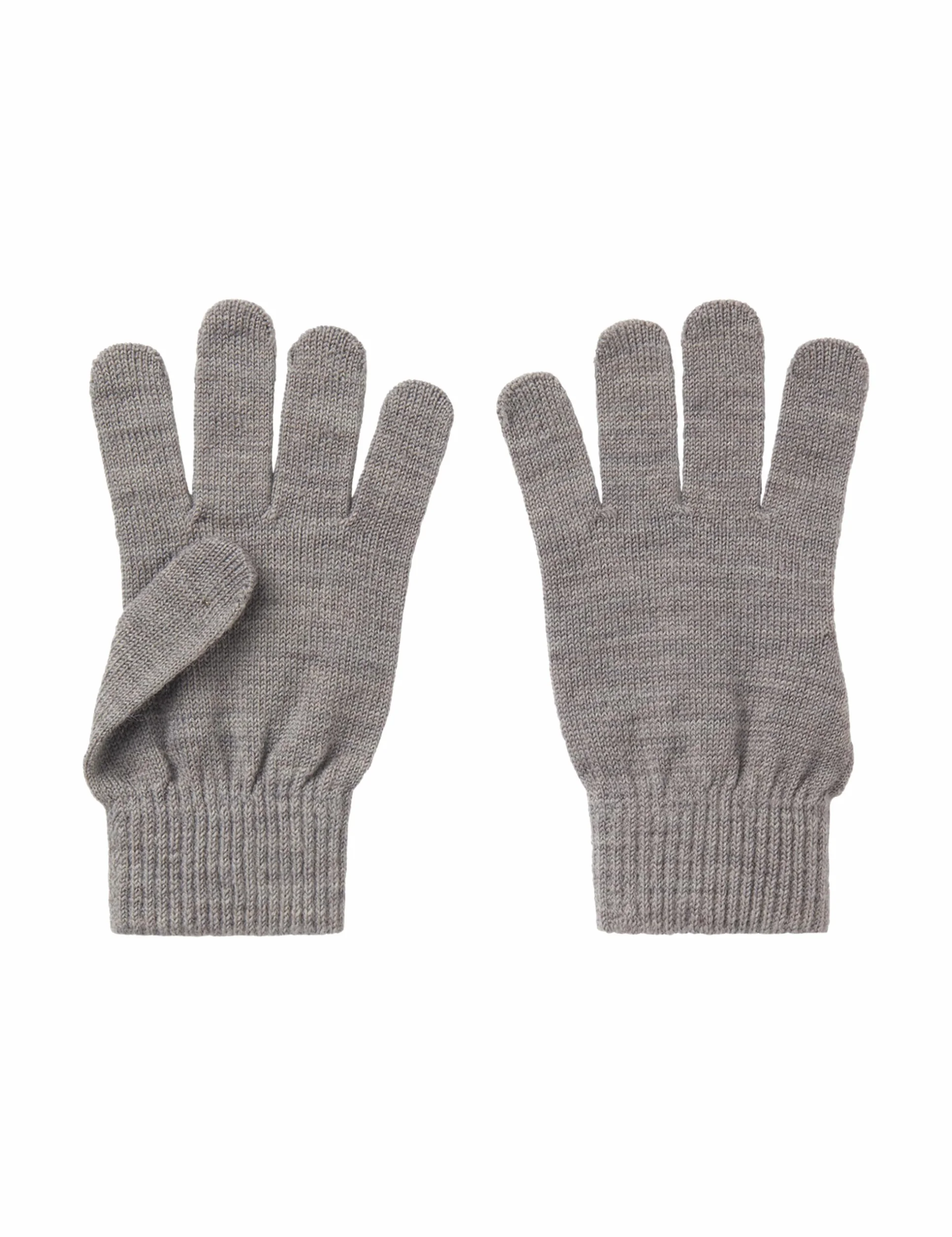 NAME IT Chłopięce rękawiczki NKMWHOLLA Wool Gloves, szare, rozmiar 7, szary, 7