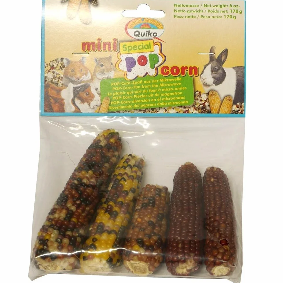 Quiko Mini Popcorn Special 170g - naturalne kolby kukurydzy z minerałami dla gryzoni