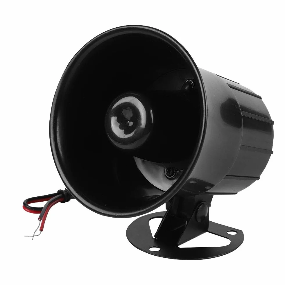 Horn Alarm, 110dB DC Draht lauter Horn Alarm, Sirene Lautsprecher Einbruchmeldeanlage für die Sicherheit im Freien