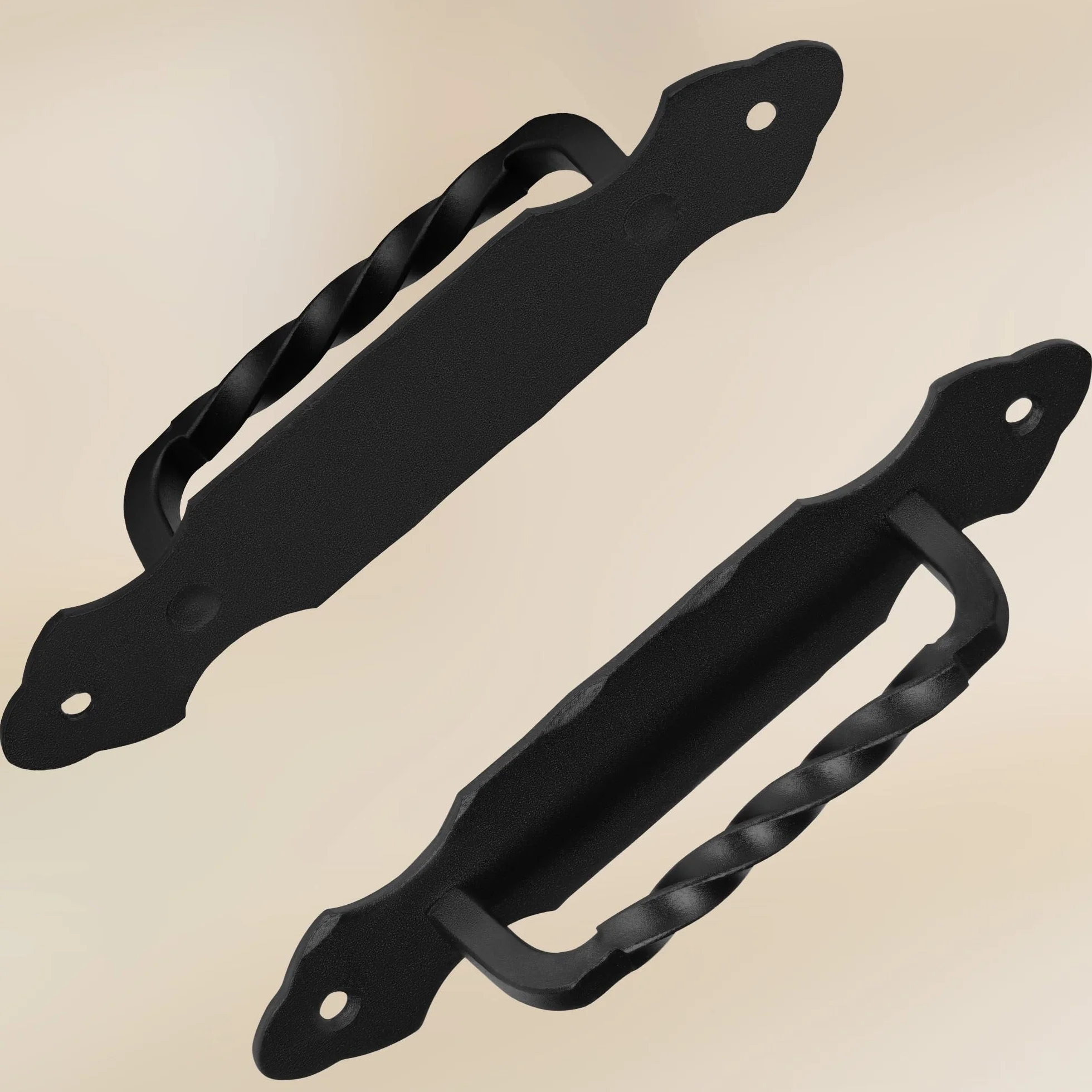 KOTARBAU® Klamka do drzwi 190 mm kute żelazo klamka czarna klamka do drzwi stalowy uchwyt do drzwi uchwyt okucie drzwi drzwi przesuwnych uchwyt meblowy