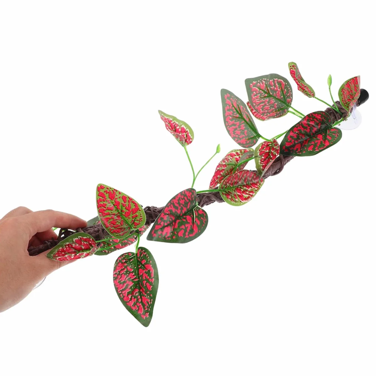 ORFOFE 2 Szt. Realistic Jungle Vines with Suction Cup for Reptile Tank Climbing Branches Flexible Terrarium Plant Decoration for Snakes Lizards Amphibians And Spiders