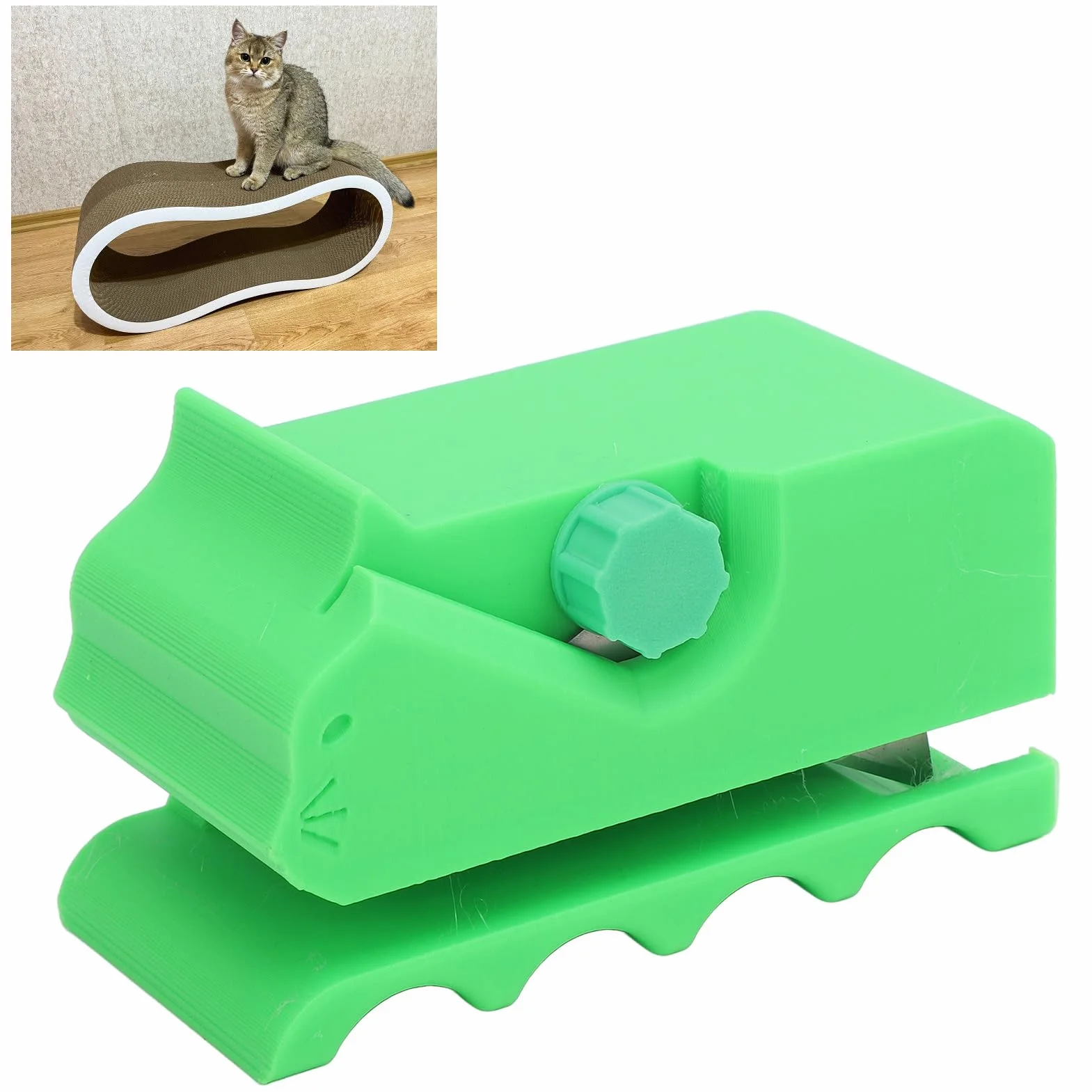 Kartonowy Noża do Zarysowania Kotów, DIY Kartonowy Pudełko do Regulowanej Kartonowej Paski Noża na Narzędzie do Cięcia Tablicy Zarysowania Kota (czerwony) (GREEN)