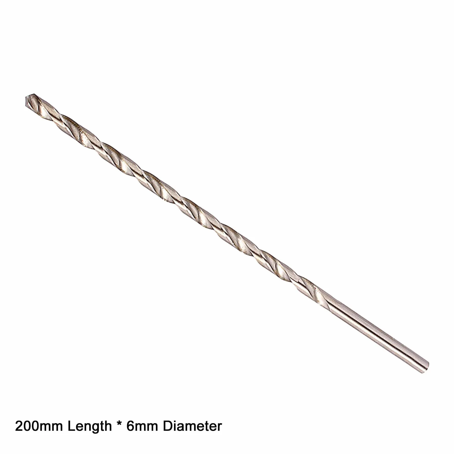Wiertło Kręte HSS 200 mm x 6 mm Prosty Trzpień Pokryte Złotem