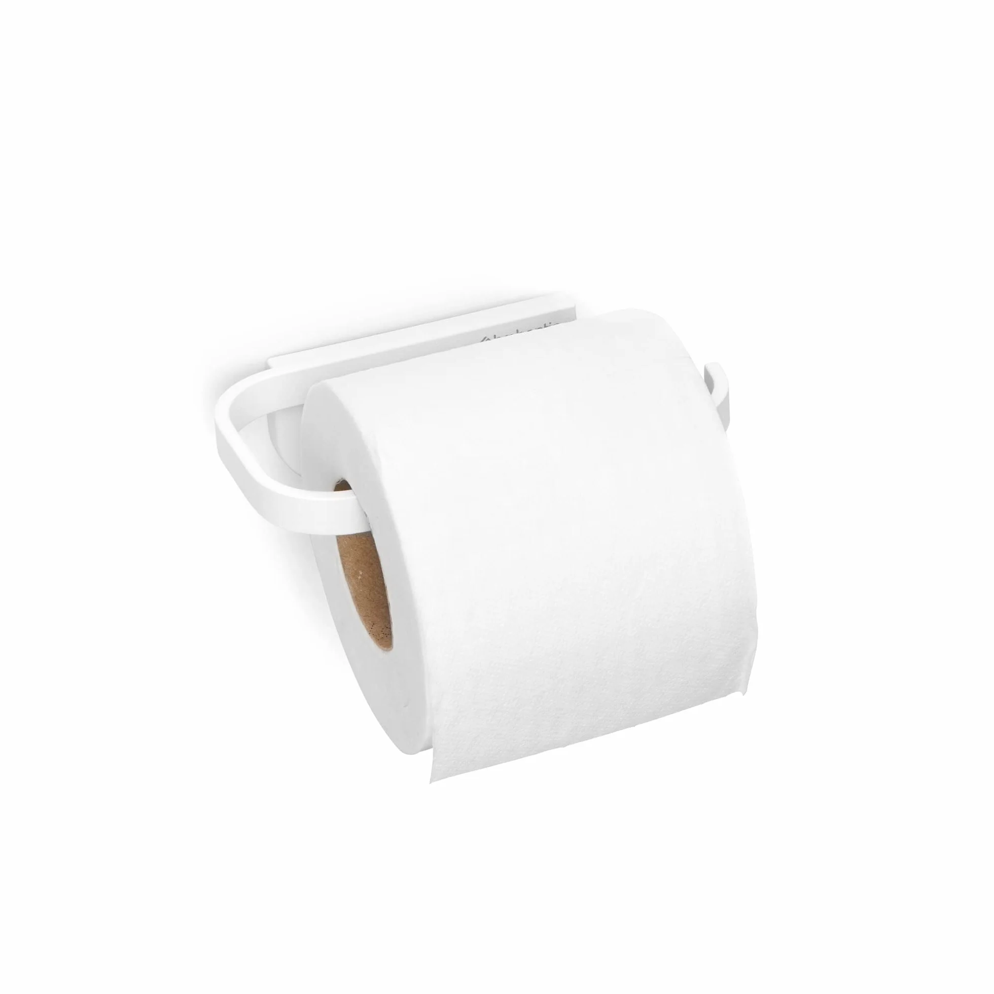 Brabantia - Mindset Uchwyt na Rolkę Papieru Toaletowego - Pasuje do Wszystkich Regularnych Rozmiarów Rolek - Montowany na Scianie - Materiały Mocujące w Zestawie - Fresh White - 4.2 x 8.6 x 14 cm