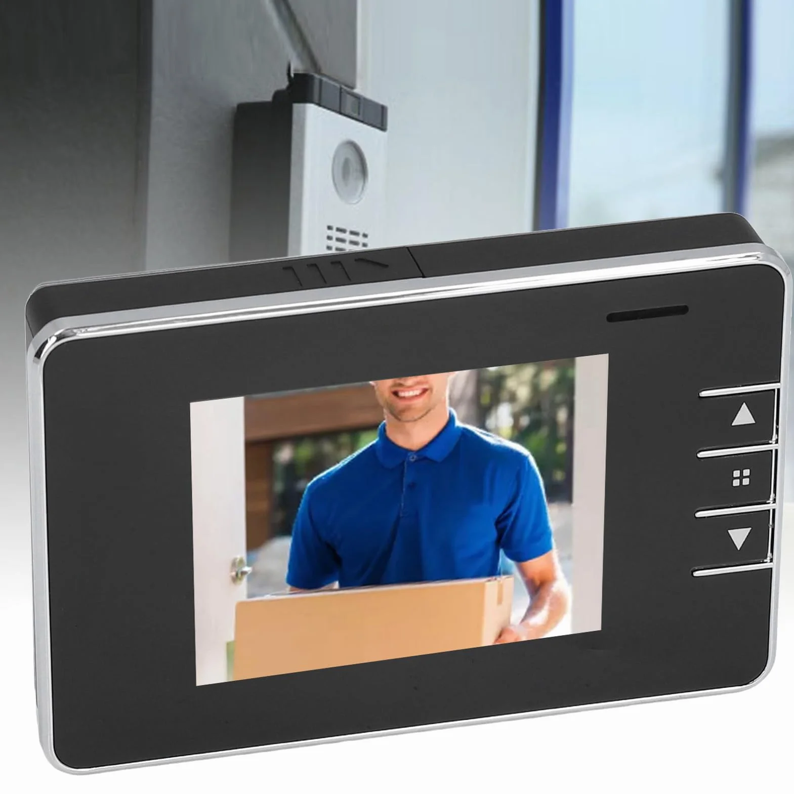 Cyfrowy Wizjer do Drzwi, Elektroniczna Kamera z Wizjerem z Ekranem LCD, Noktowizor, Szeroki Kąt 120°, Dwukierunkowe Rozmowy, Inteligentny Dzwonek Wideo do Mieszkania, Domu