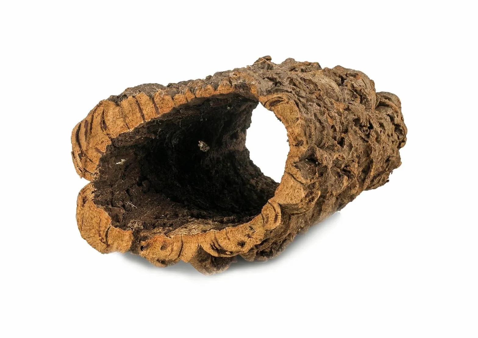 Rurka korkowa Happet - naturalna kora dębu korkowego – akcesorium wspinaczkowe dla gadów, bezkręgowców i małych ssaków, uniwersalne i estetyczne do terrariów i wolier (10-15 cm x 20 cm)