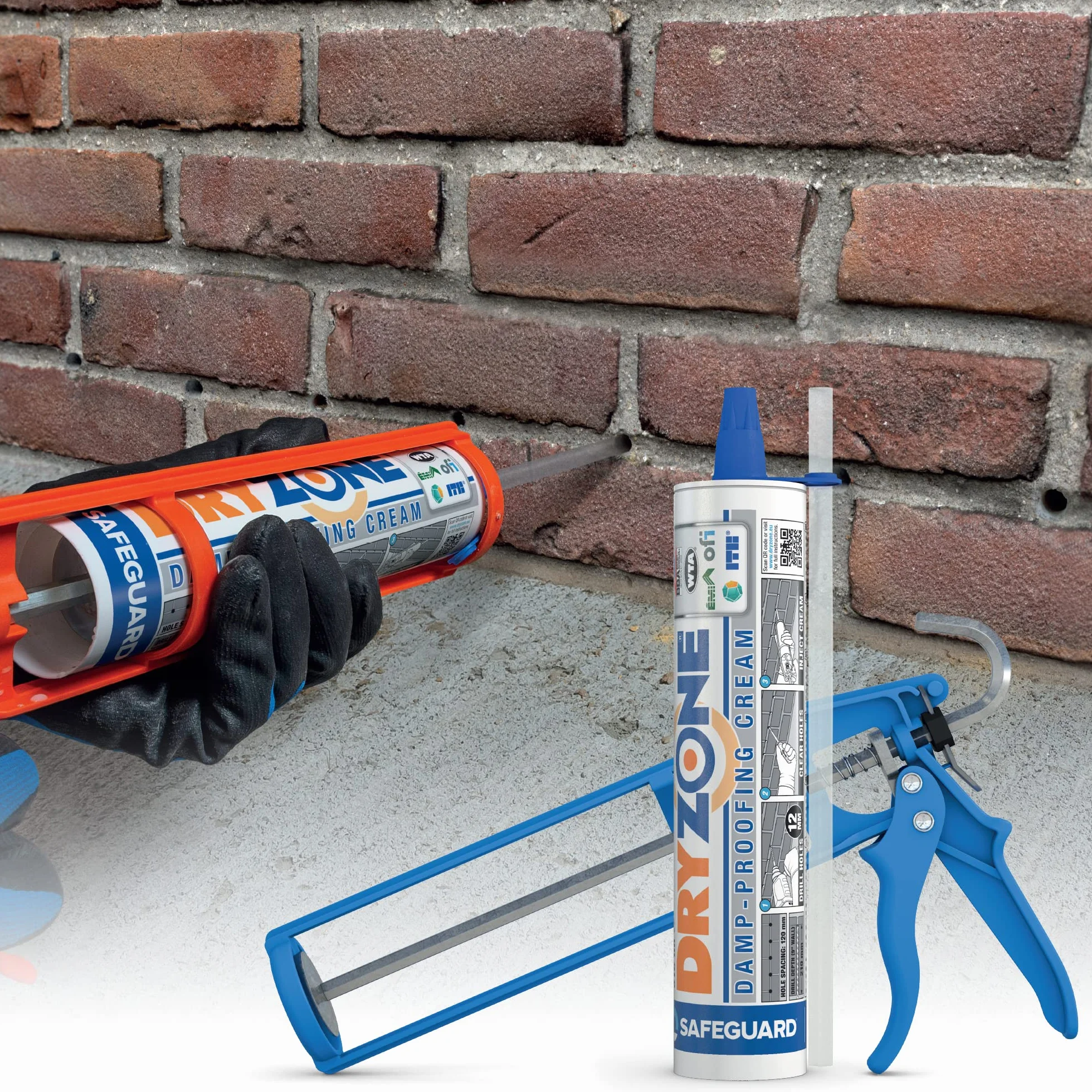 Dryzone Przeciwwilgociowy krem iniekcyjny Zestaw 6m 4x310ml