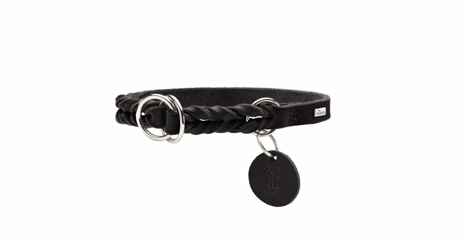 Obroża do dressury HUNTER SOLID EDUCATION skóra czarna 60 L