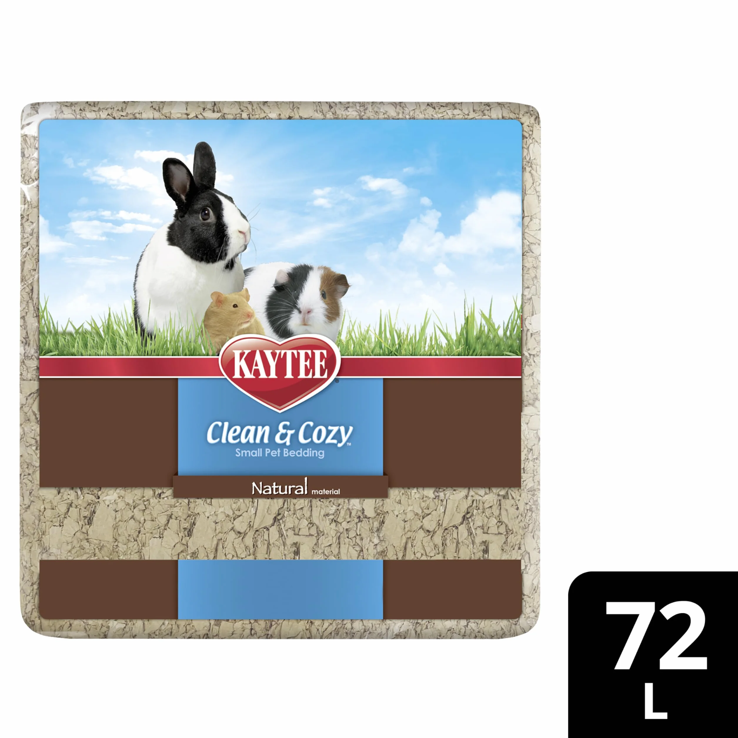 Kaytee Clean & Cozy Super chłonna pościel papierowa do klatek, chomika, myszy, królika, świnki morskiej, 72 l, naturalna