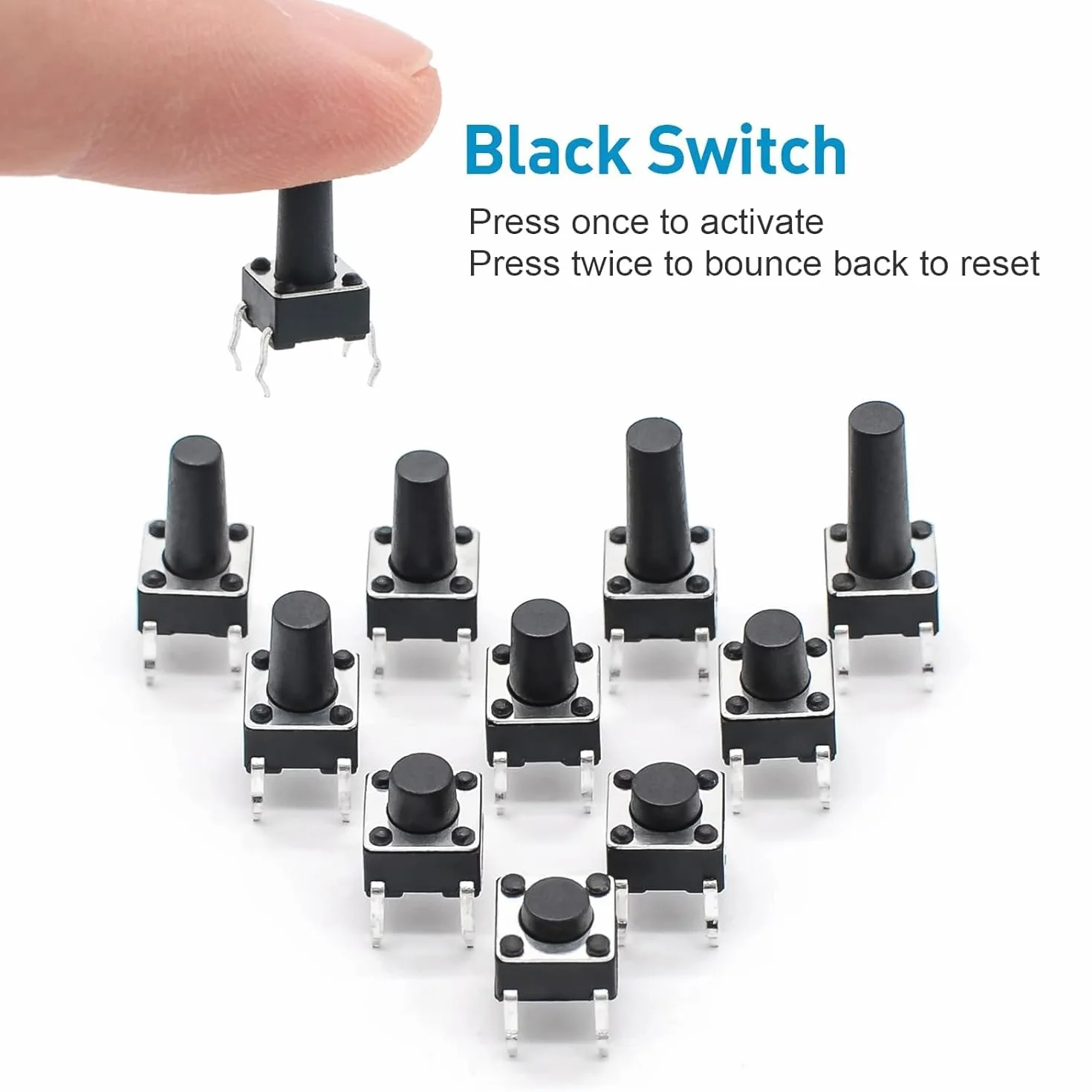 100 Sztuk Przełącznik Micro Tact 10 wartość 6x6x4.3-13mm Dotykowy Przełącznik Wciskany Wodoodporny Przycisk Taktu Przełączniki Zestaw Asortymentowy