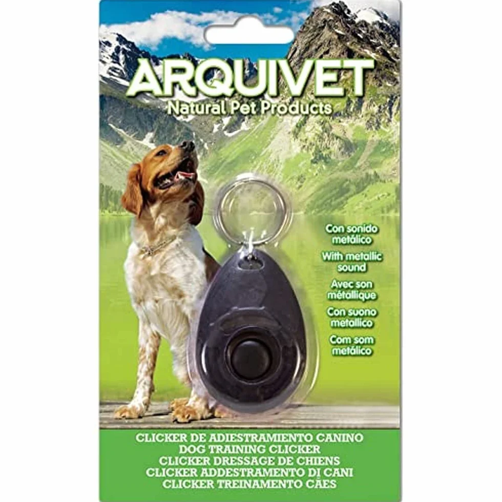 Arquivet Clicker Czarny Szkolenie dla psów - Akcesoria szkoleniowe dla psów - Motywator dla psów - Akcesoria i materiały dla zwierząt domowych - Pomoc szkoleniowa