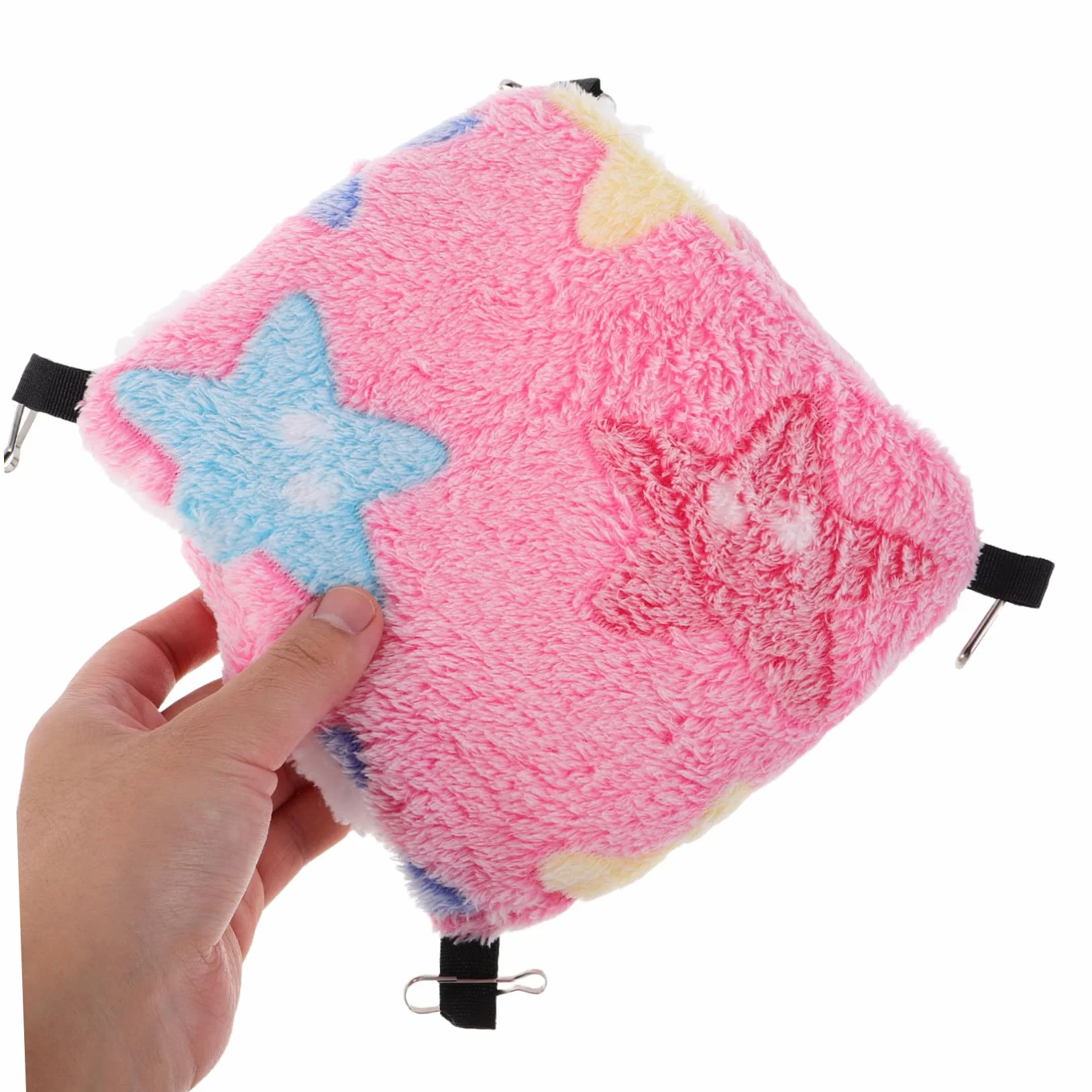 Toyvian 3 Sztuki Częściowy Podwójny Warstwowy Wiszący Legowisko dla Małych Zwierząt Miękki Pluszowy Hamak Do Chomików Wiewiórek i Lotopałanek Ciepły i Przytulny Worek Do