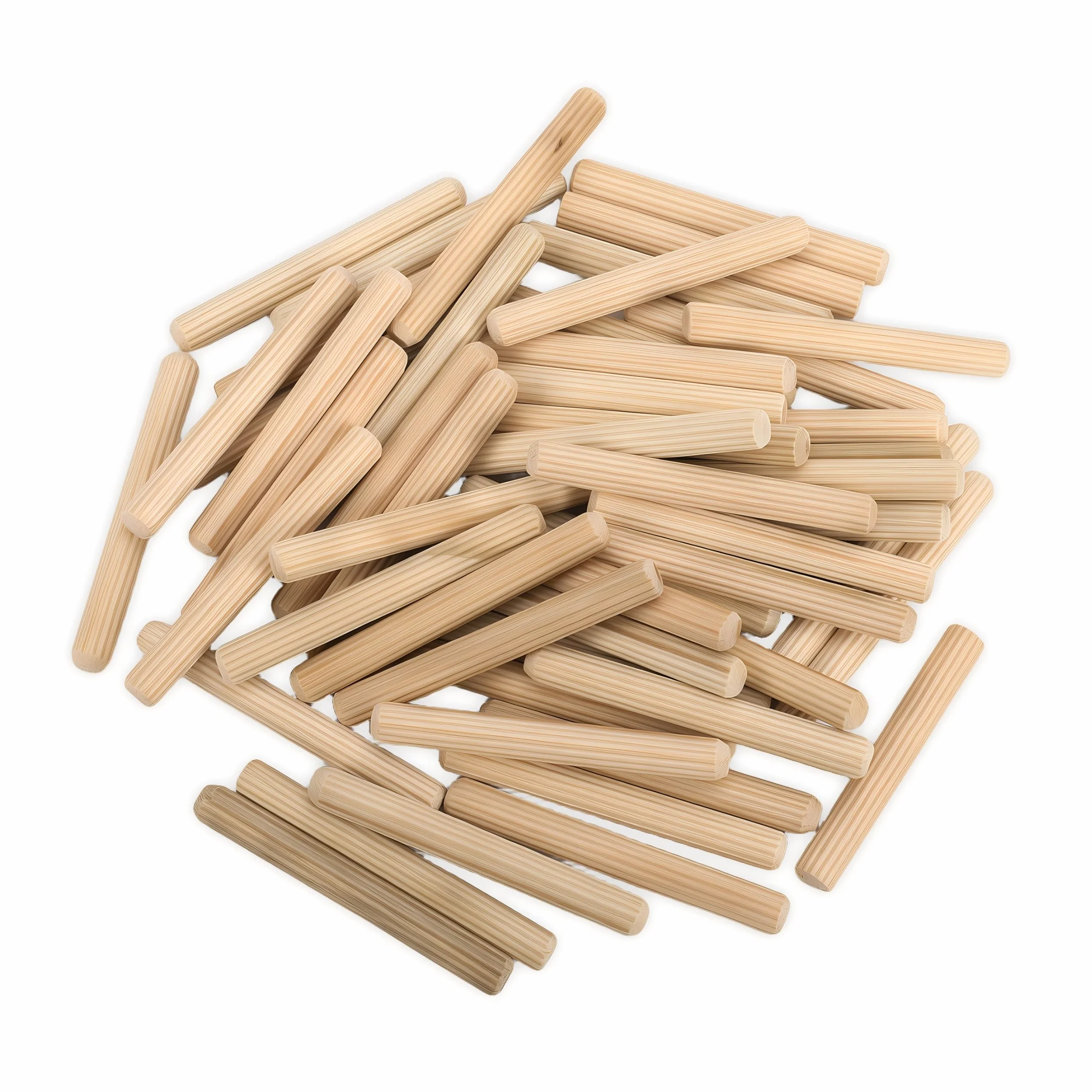 Drewniane Kołki 6mm x 50mm 50 szt. Okrągłe Kołki do Rękodzieła M6*50