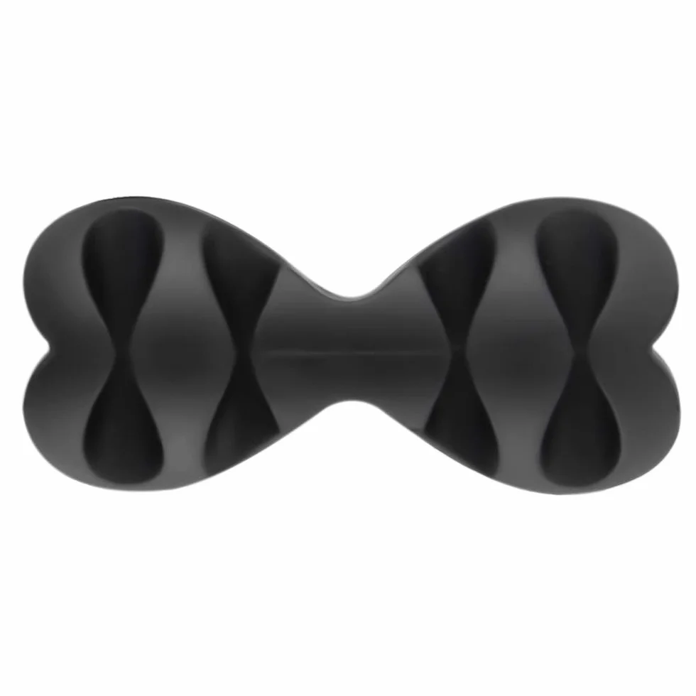 PNI Wielofunkcyjny organizer Tidy Clip 08 kabli, elastyczny silikon, samoprzylepny, do 8 kabli 4 x 2 o średnicy 6 mm, czarny, zestaw 2 sztuk