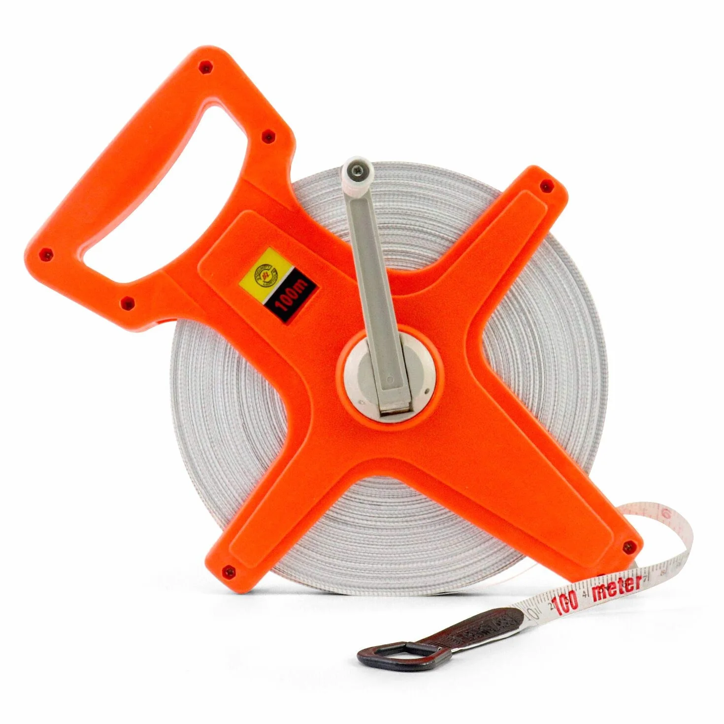 QWORK® Taśma miernicza z włókna szklanego, taśma rolkowa, 100M / 330 FT, dwustronna
